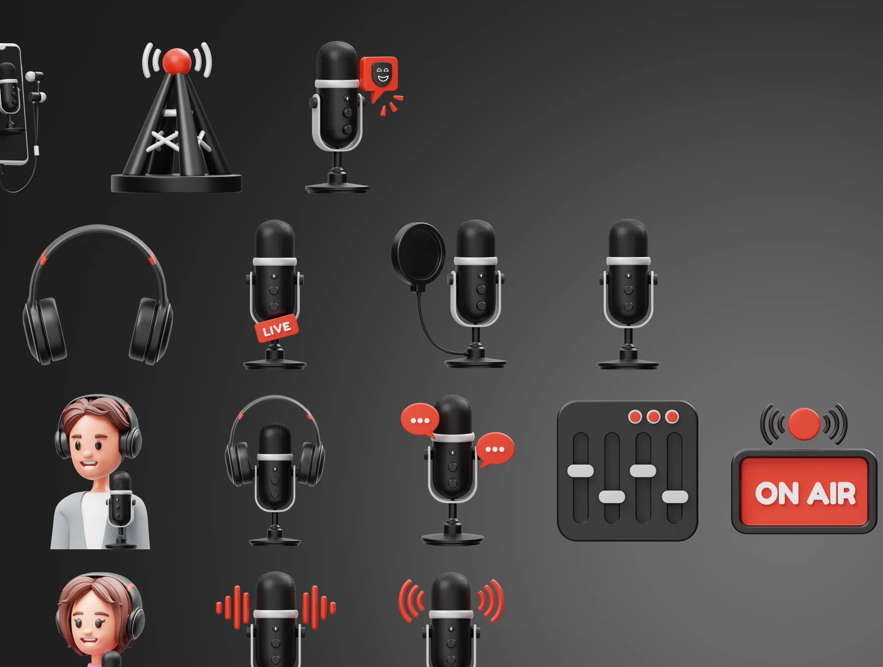 Podcast 3D Icon 6