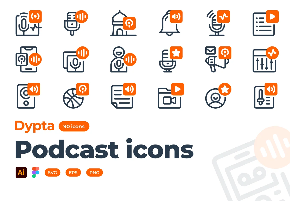 Podcast Icon Set