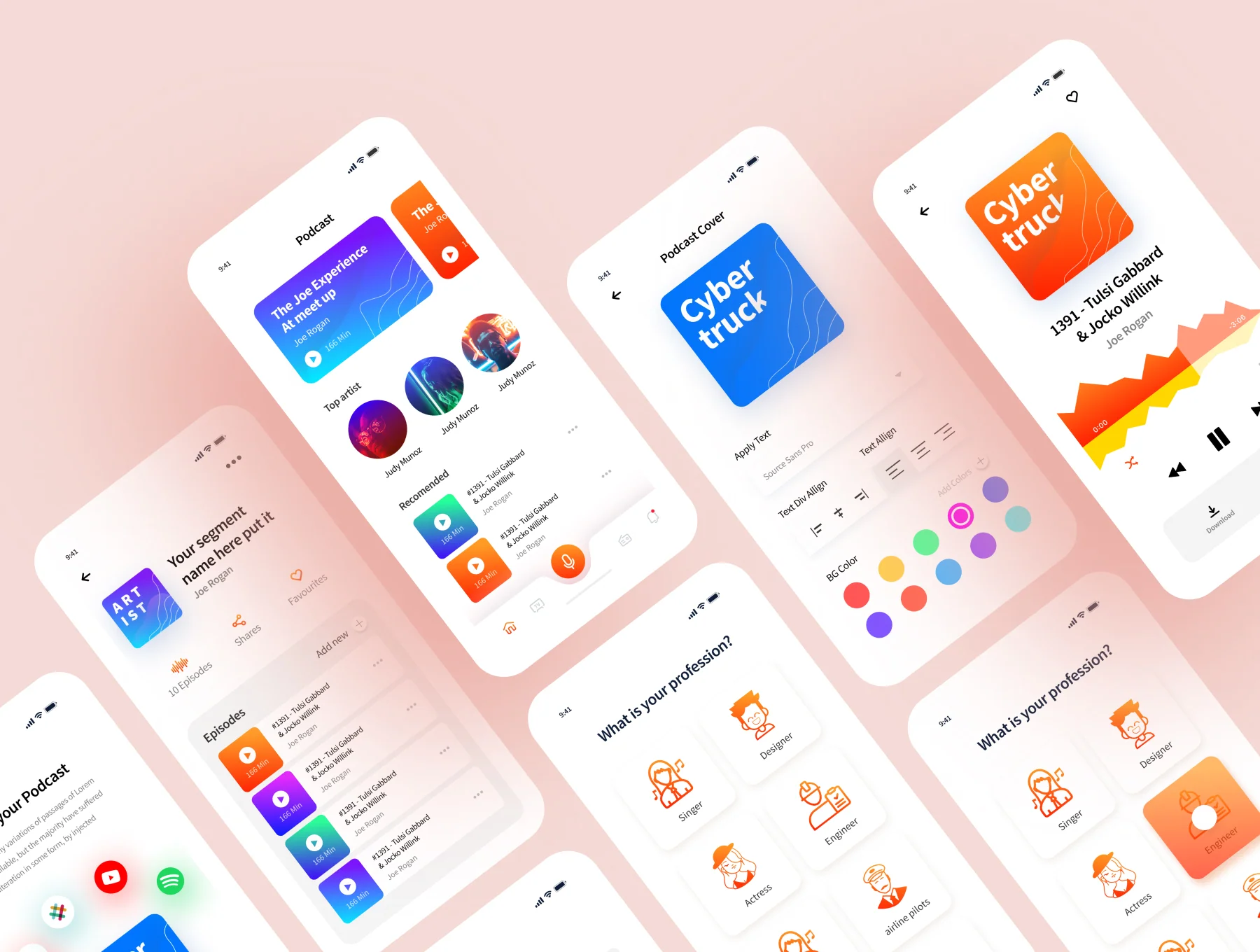 Podcast app UI Kit