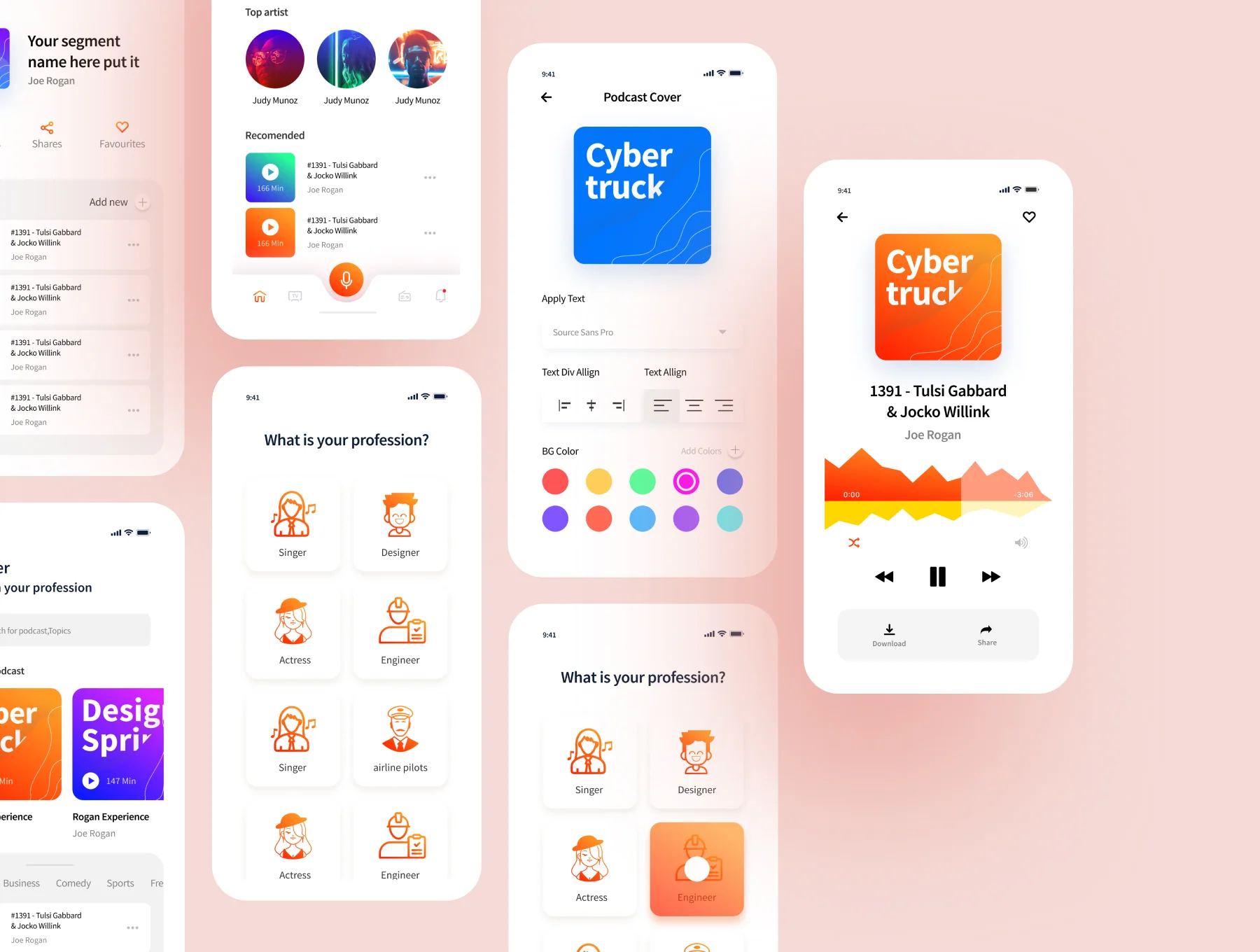 Podcast app UI Kit 2