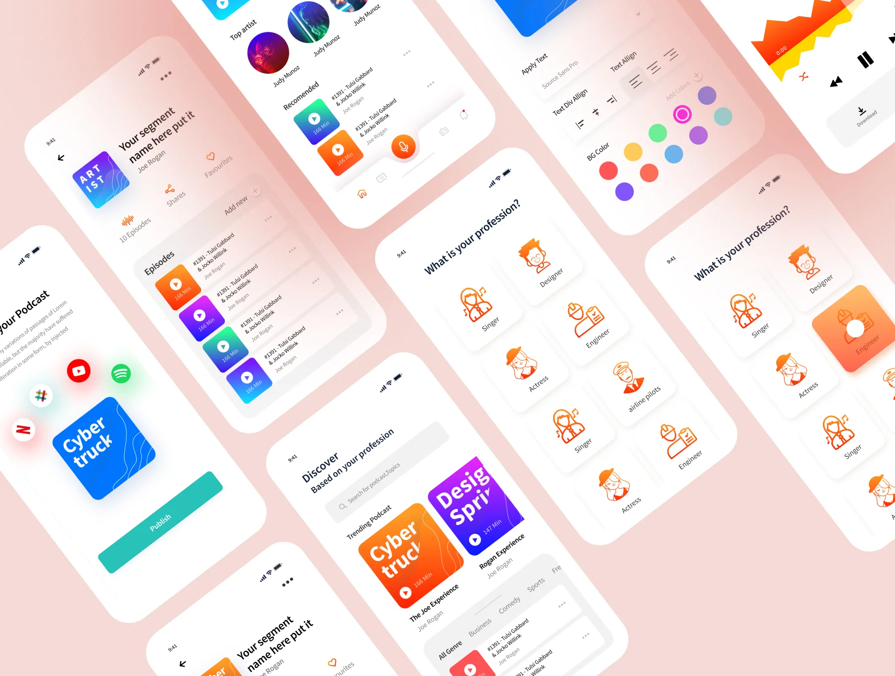 Podcast app UI Kit 4