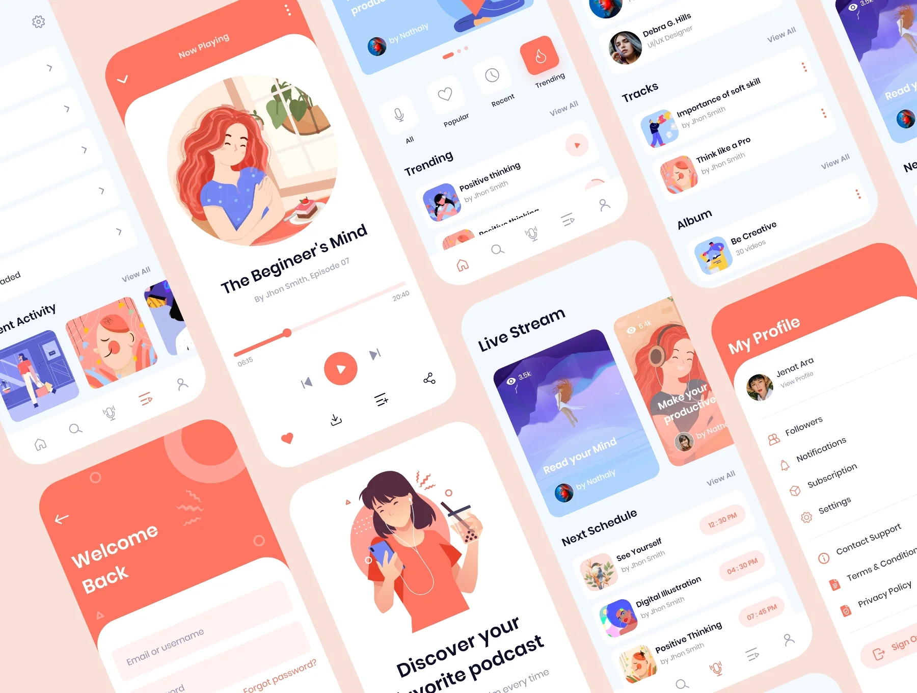 Podcast App UI kit 4