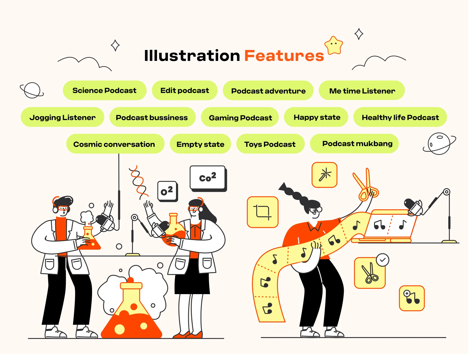 Podcast Illustration pack 6