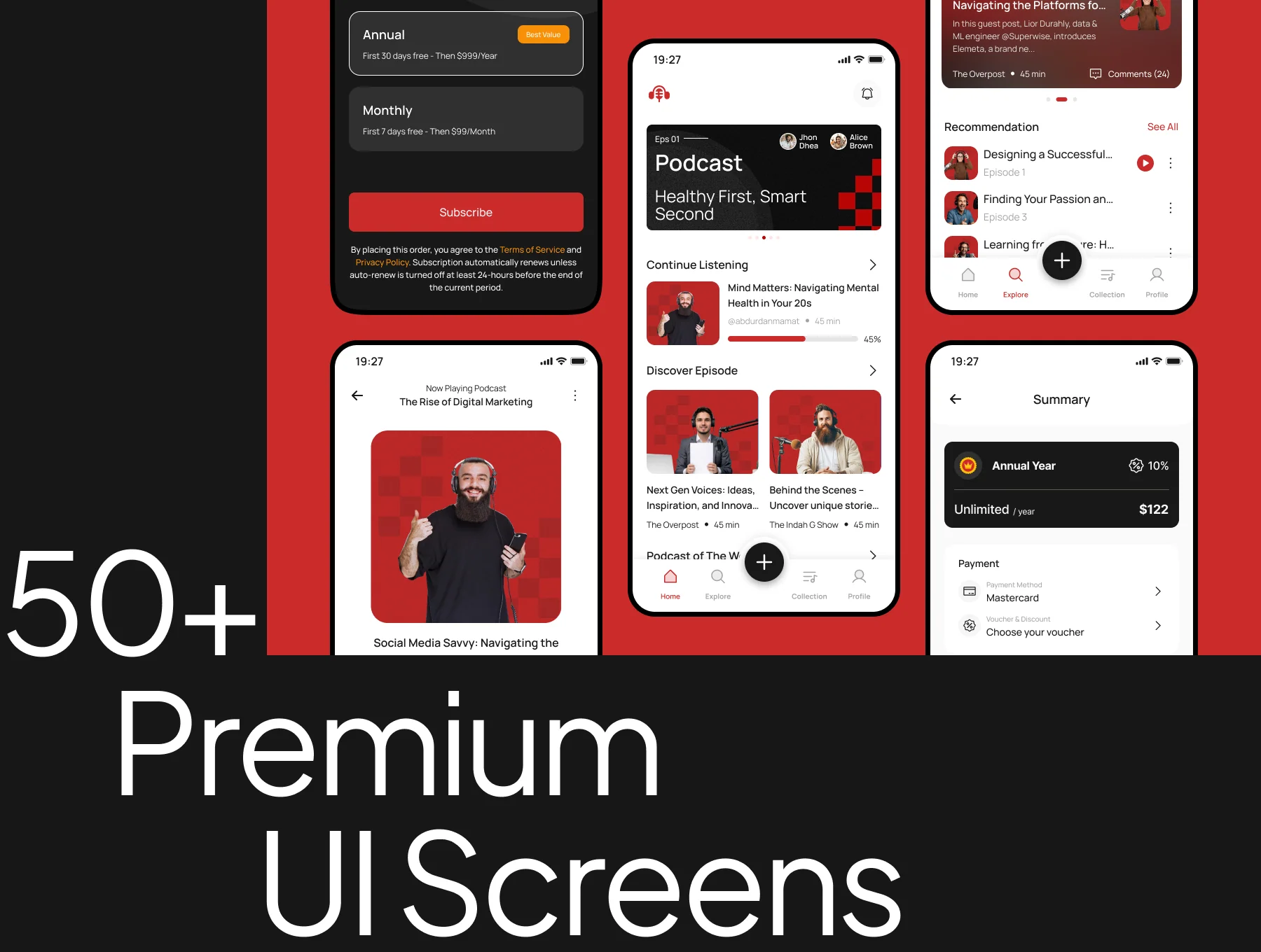 Podcast Mobile App UI Kit V.2 5