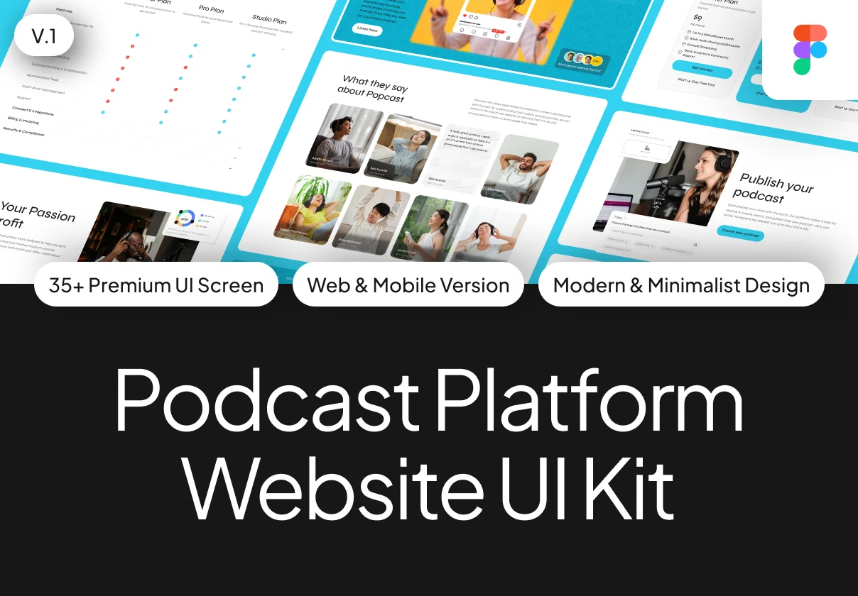 Podcast Platform Website UI Kit