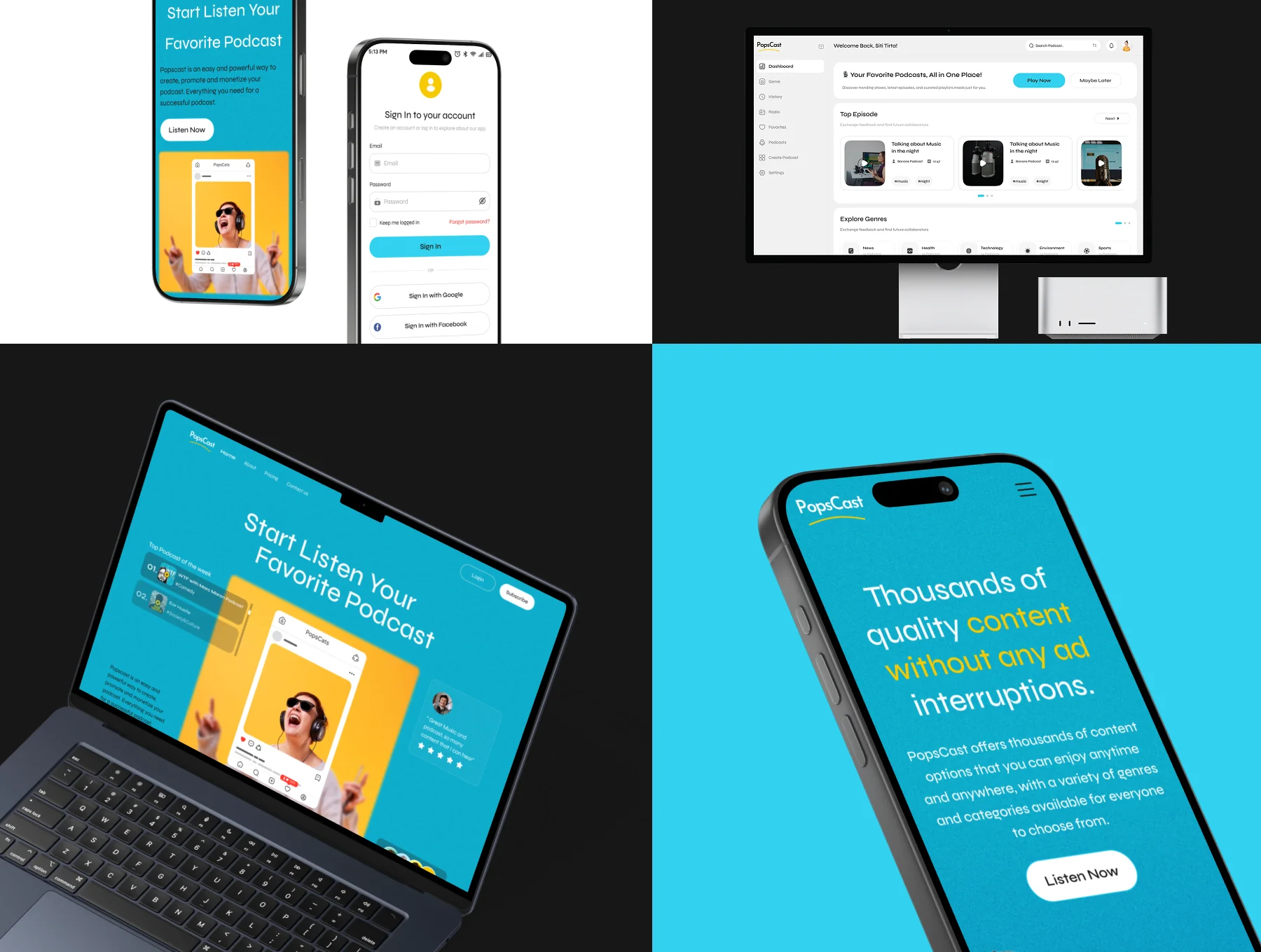 Podcast Platform Website UI Kit 7