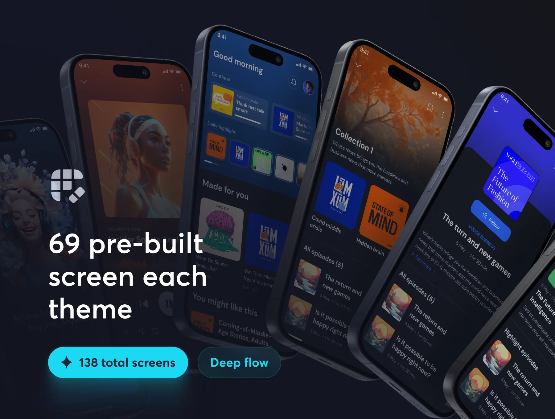 Podify - Full-flow Podcast App UI Kit 2