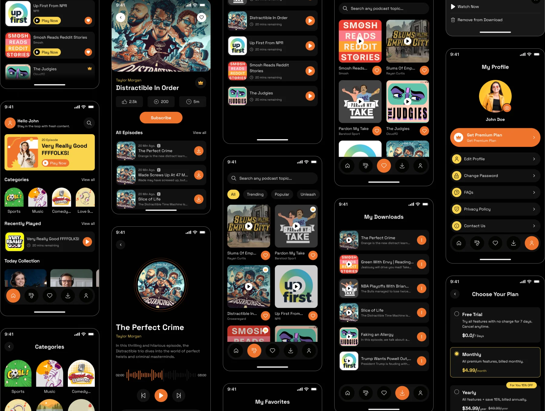Podify - Podcast Mobile App UI Kit 4