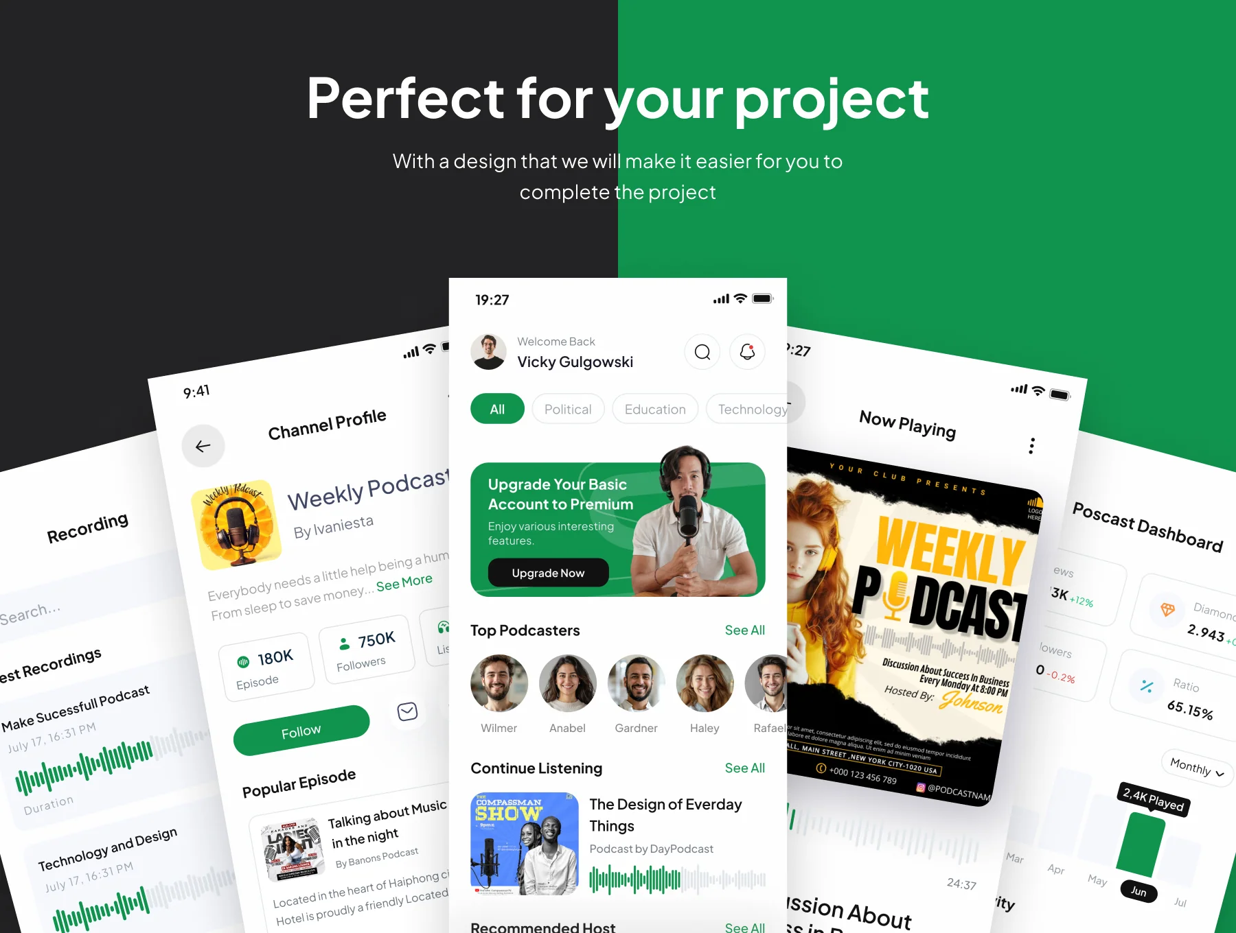 Podium - Podcast  App Ui Kits 4