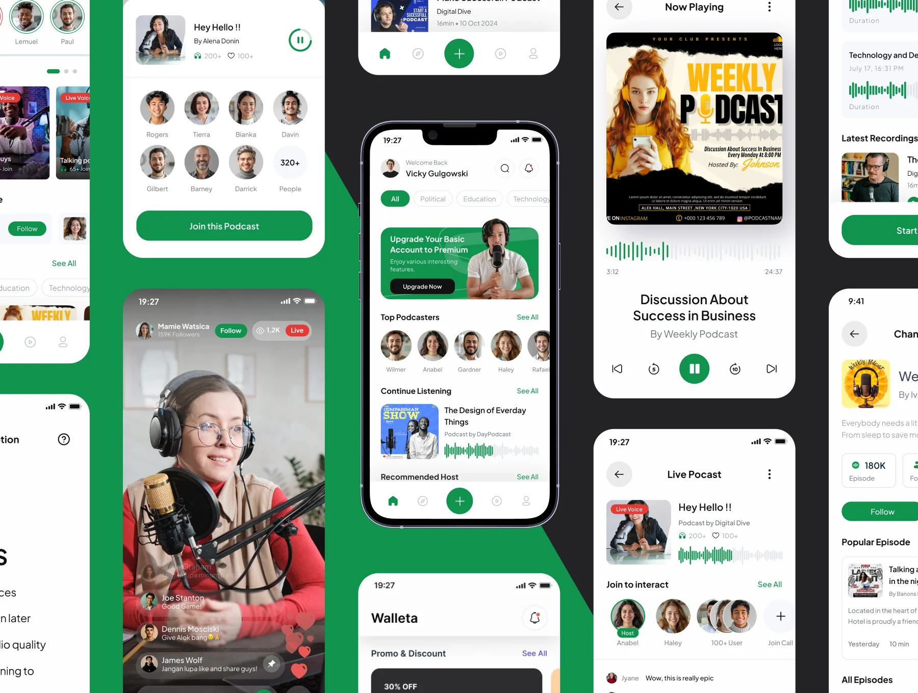 Podium - Podcast  App Ui Kits 5