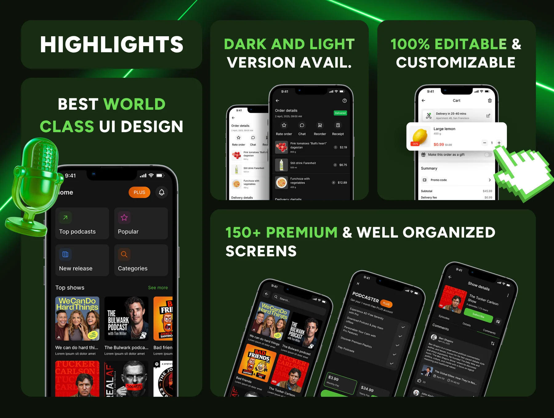 Podster - Podcast App UI Kit 2