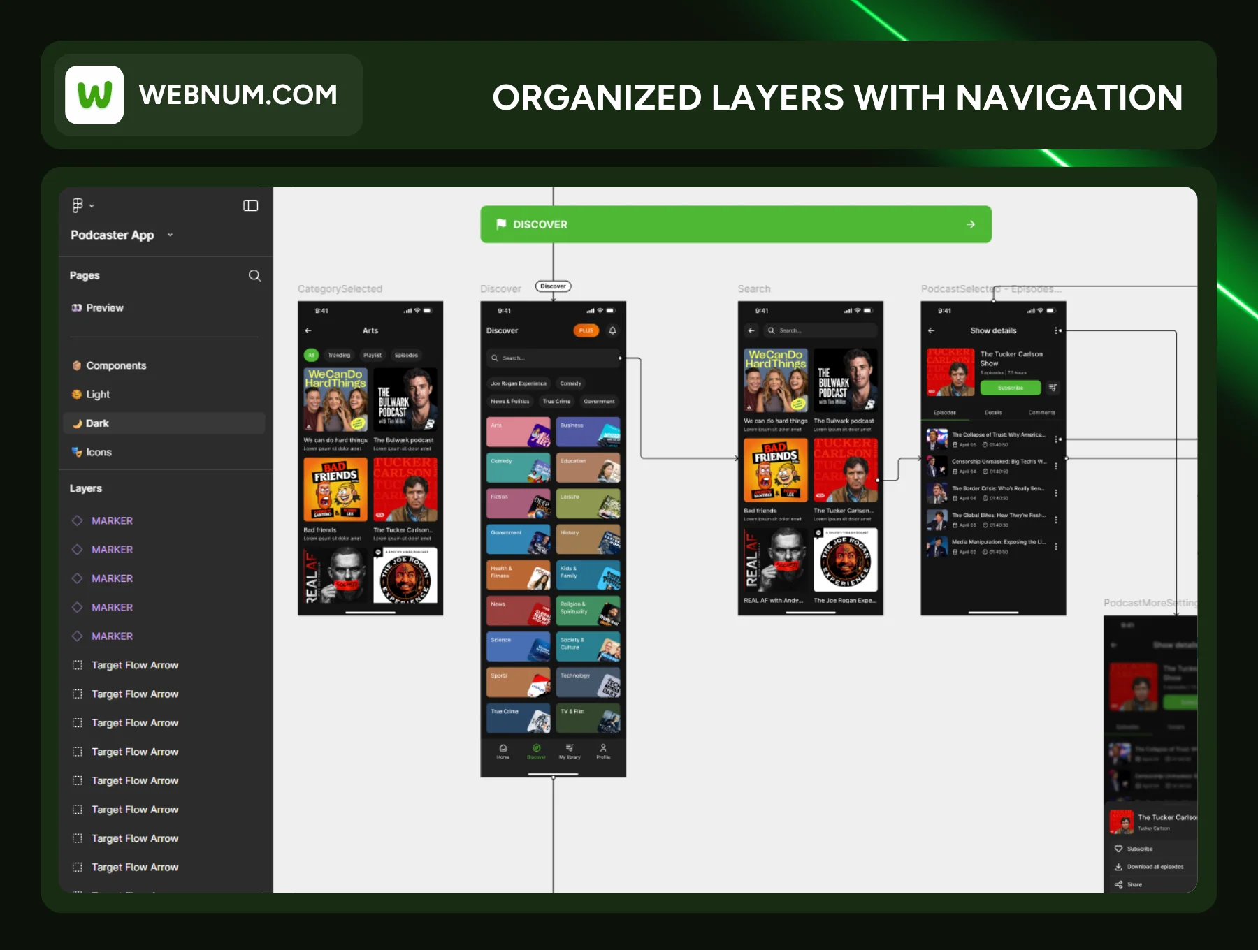 Podster - Podcast App UI Kit 3