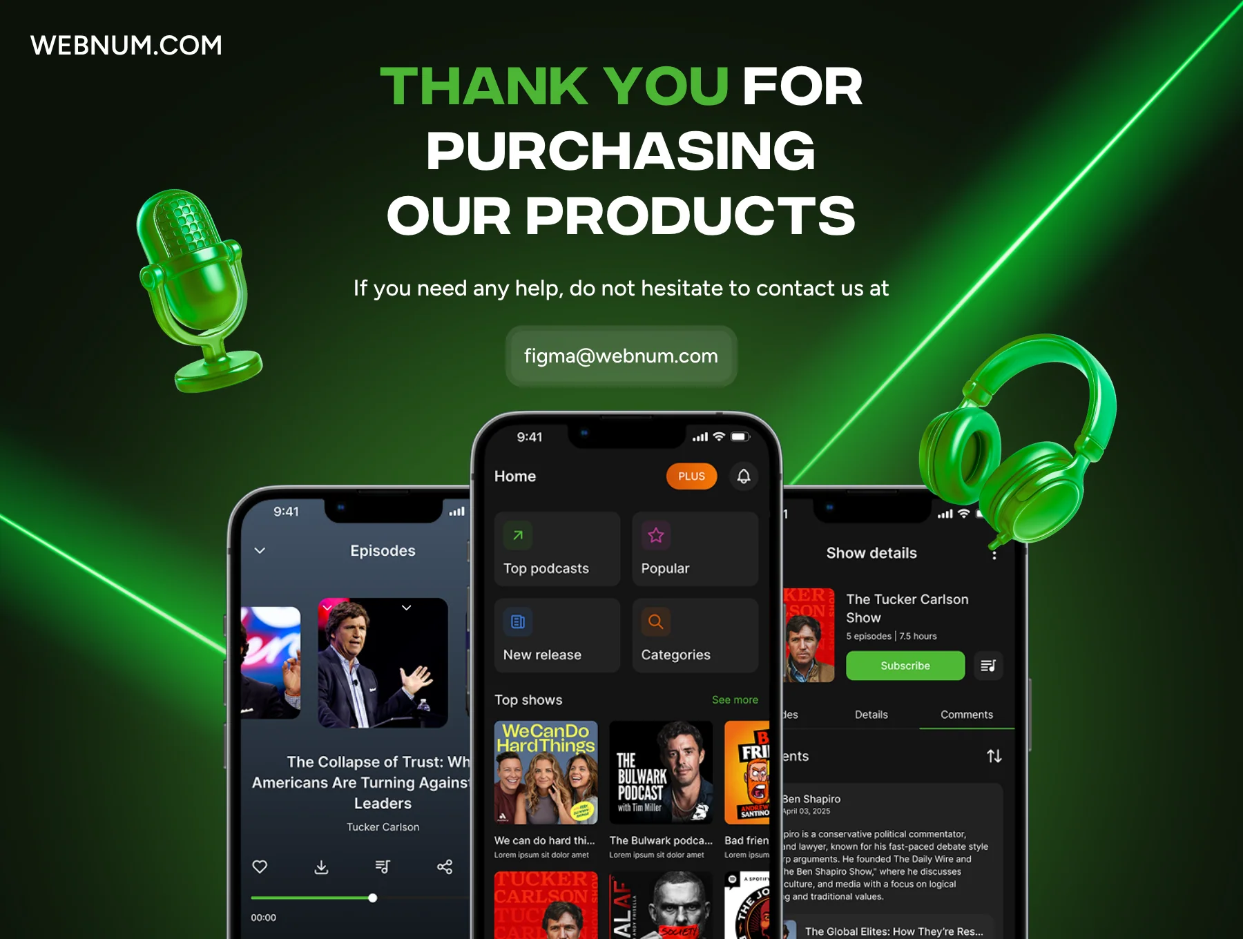 Podster - Podcast App UI Kit 8