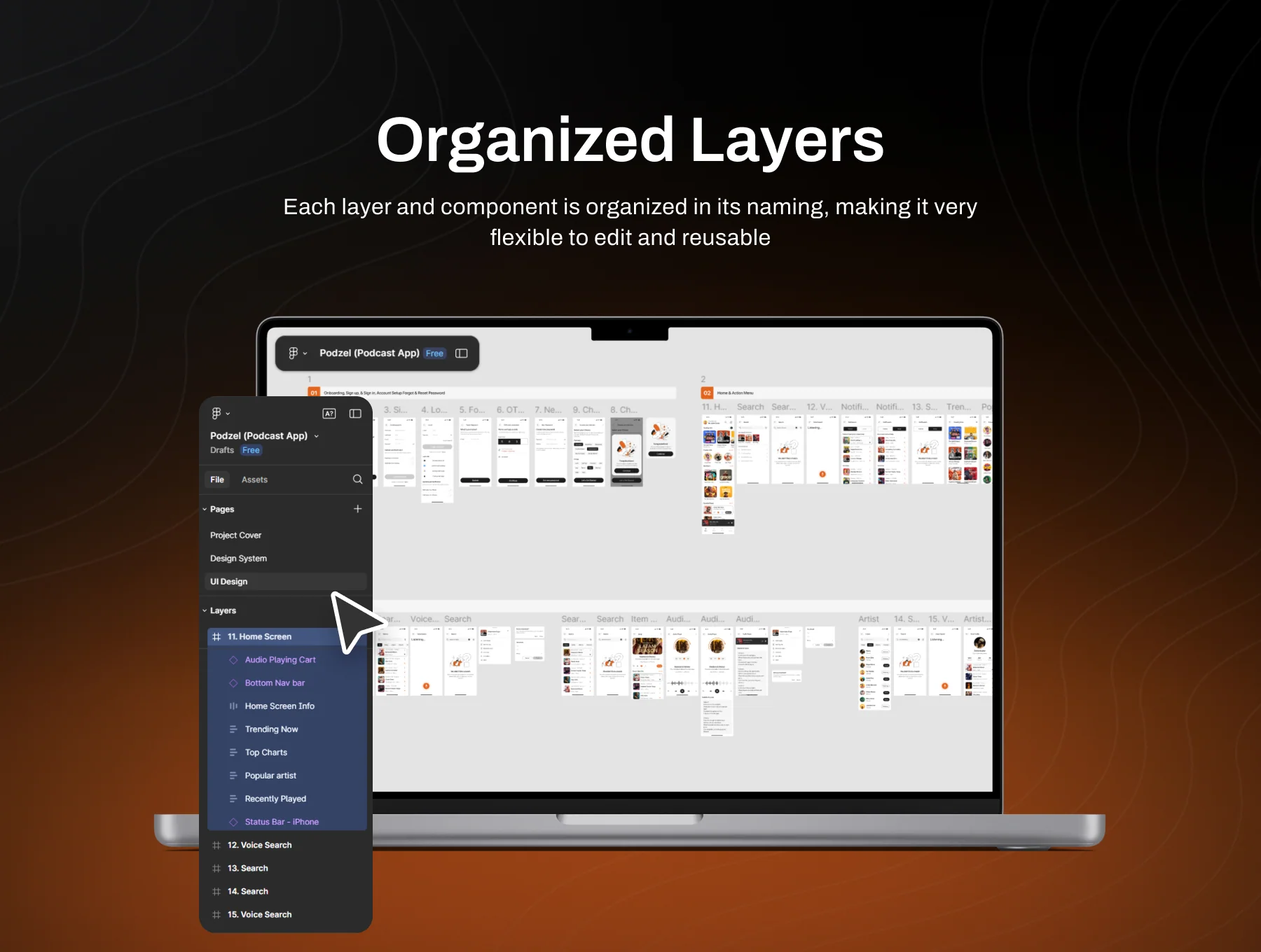 Podzel - Podcast & Music App UI Kit 4