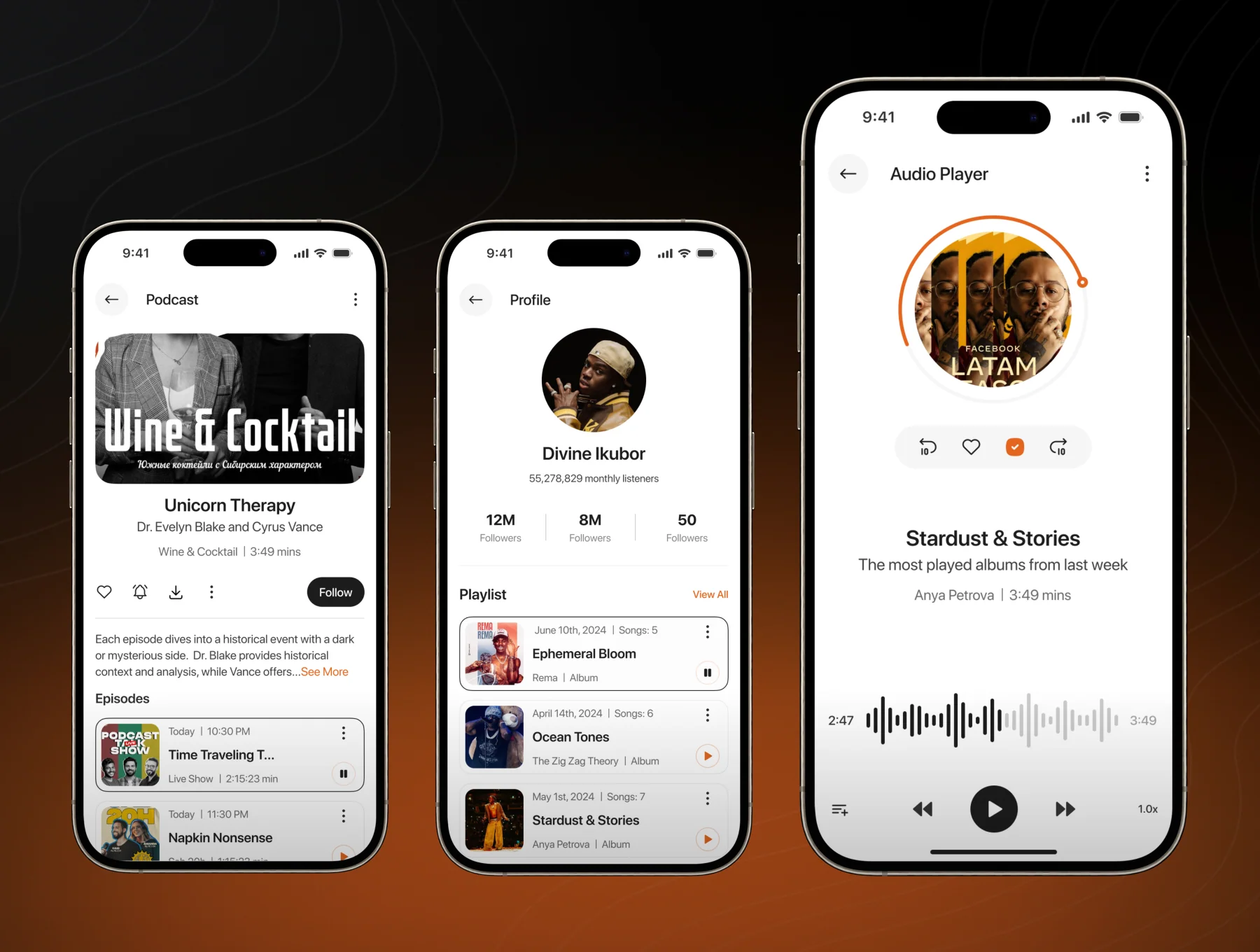 Podzel - Podcast & Music App UI Kit 6