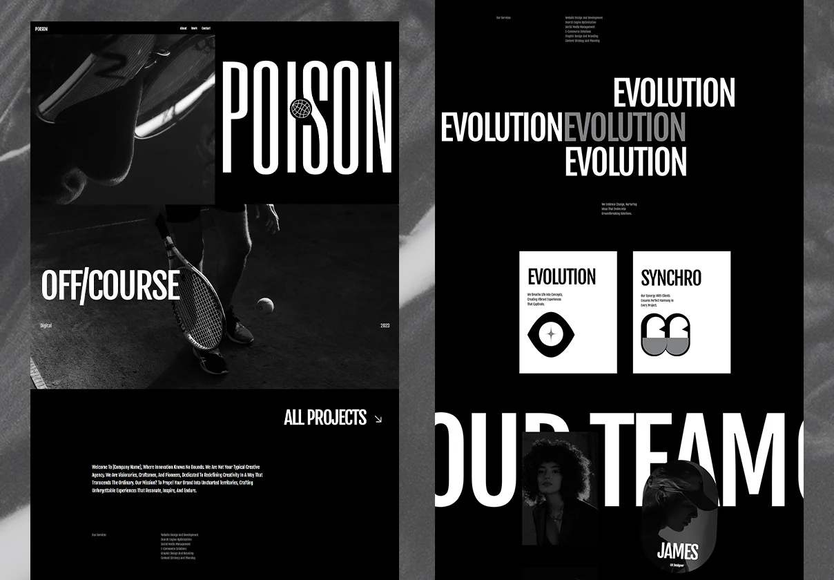 Poison — Agencie and Personal Portfolio Template
