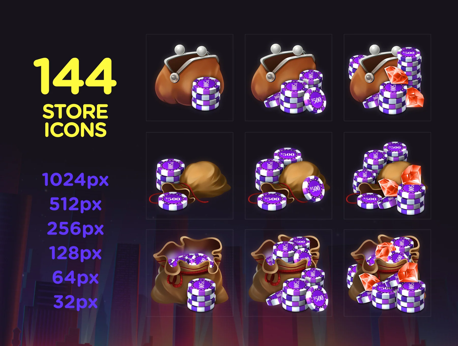 Poker Chip Pack 1 2