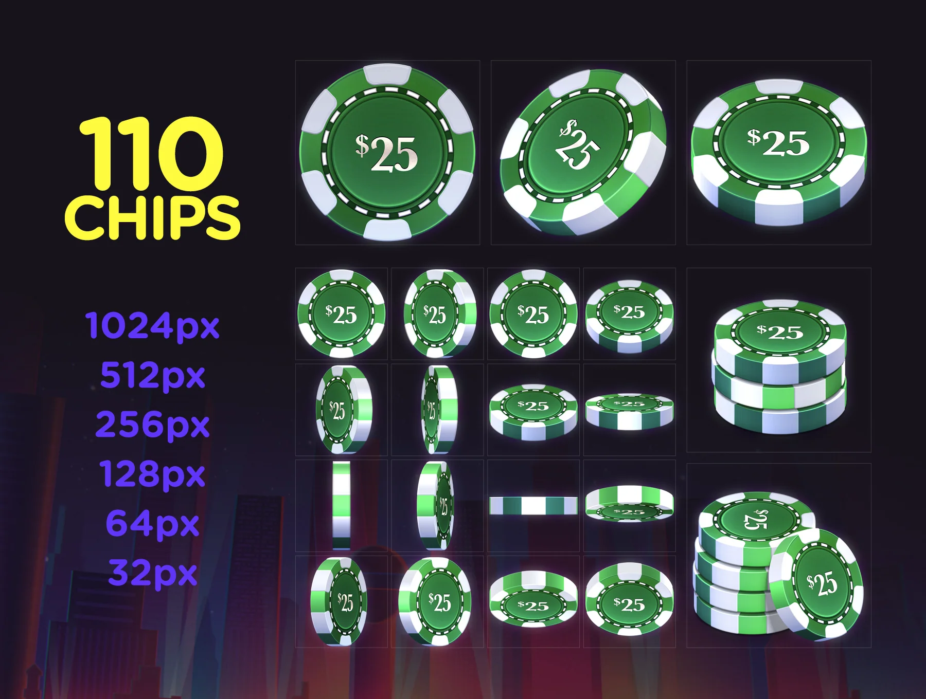 Poker Chip Pack 3 4