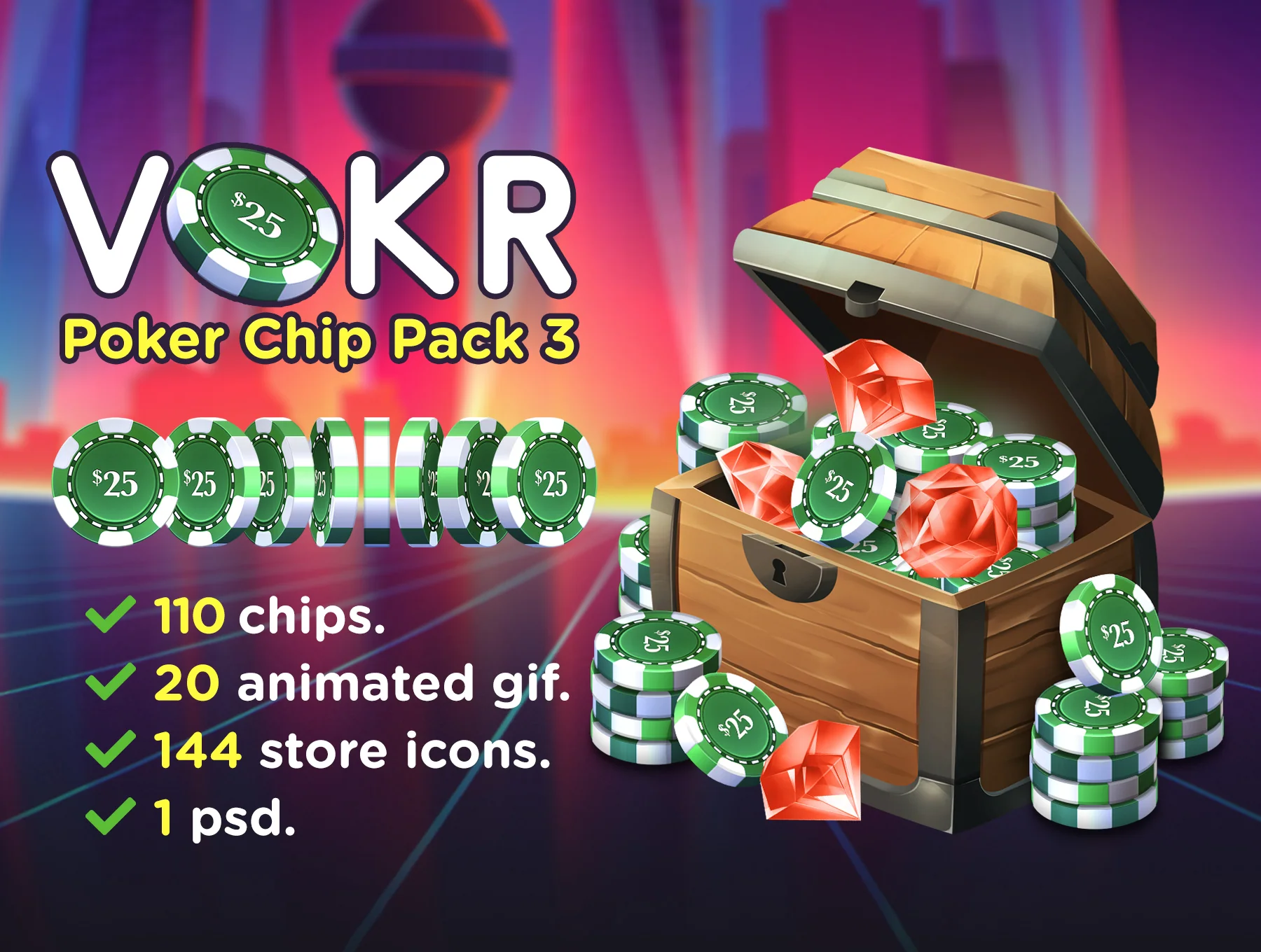 Poker Chip Pack 3 6
