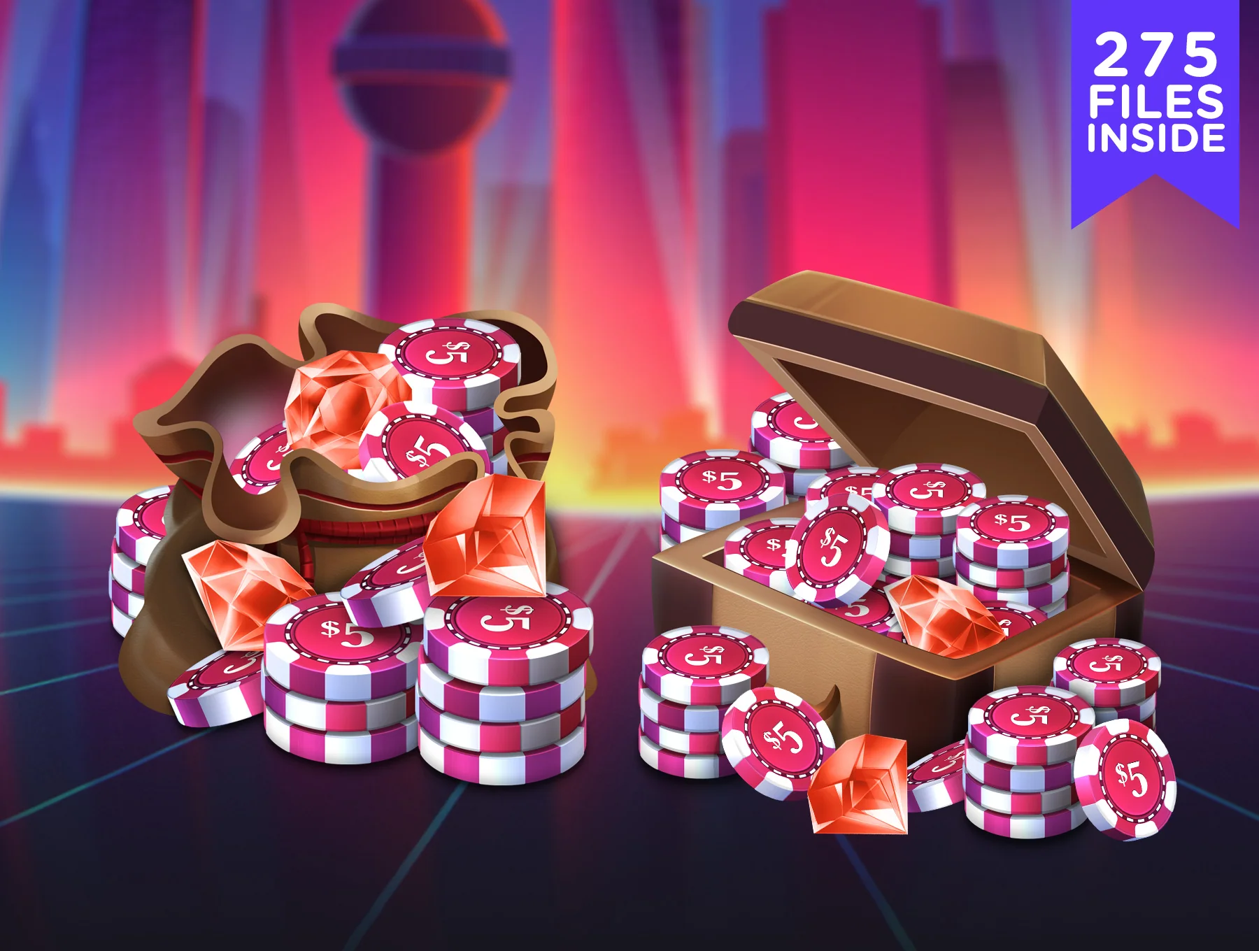 Poker Chip Pack 4 5