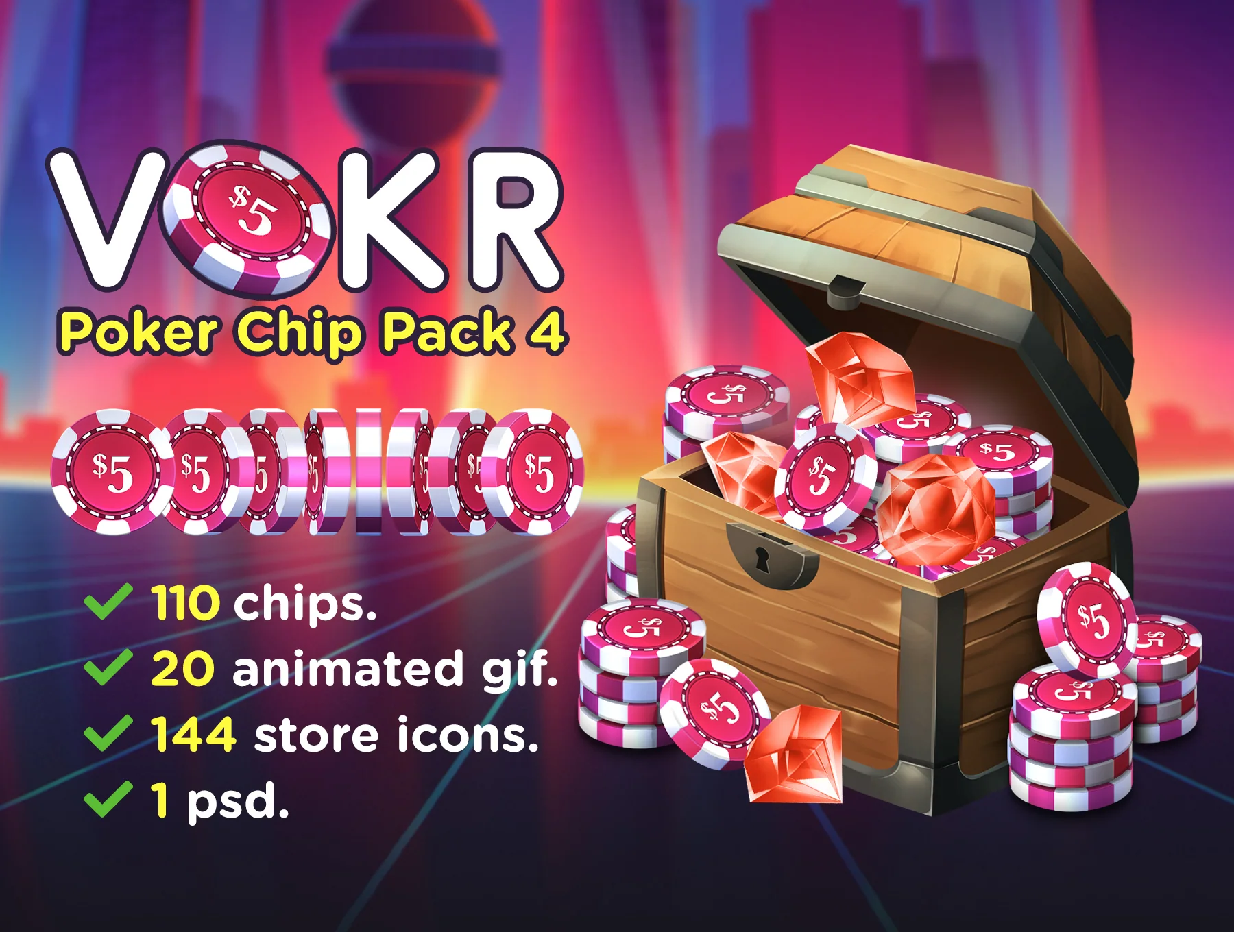 Poker Chip Pack 4 6