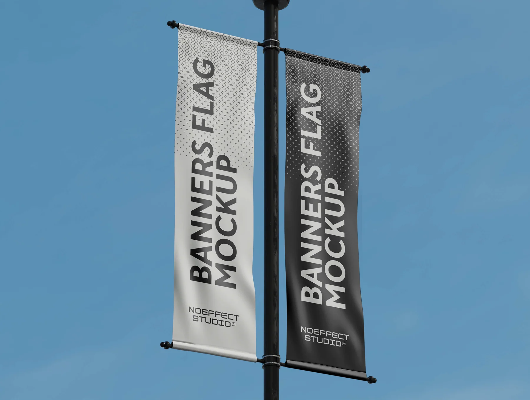 Pole Banners Flag Mockup Set (NE13) 5