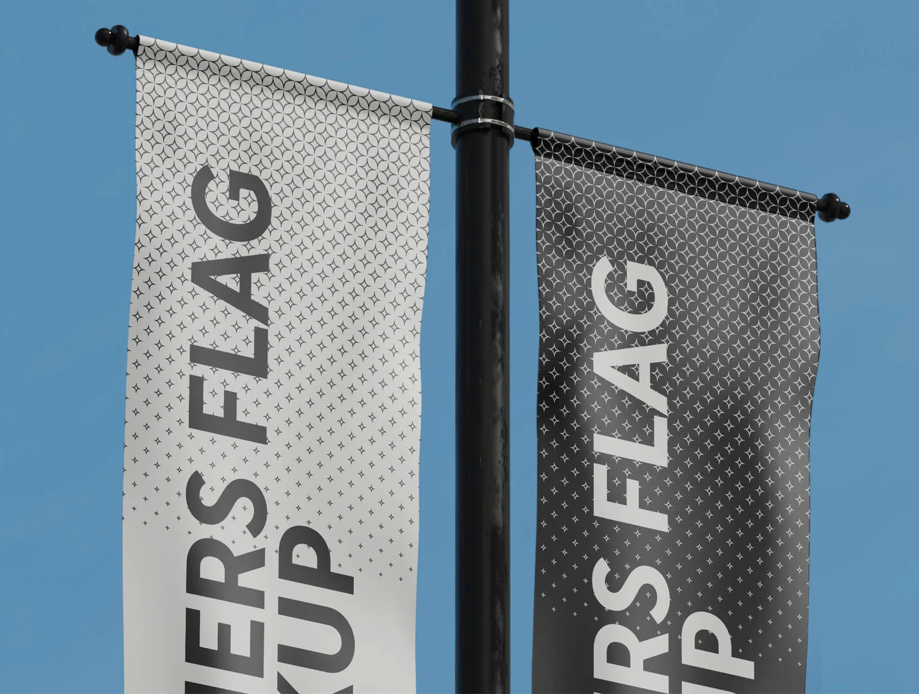 Pole Banners Flag Mockup Set (NE13) 7