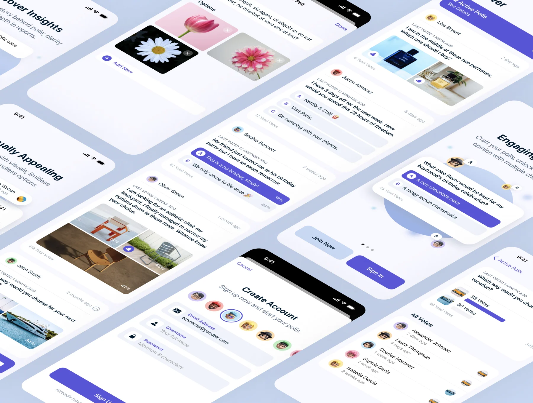 Pollexa: Social Poll App iOS UI Kit 4