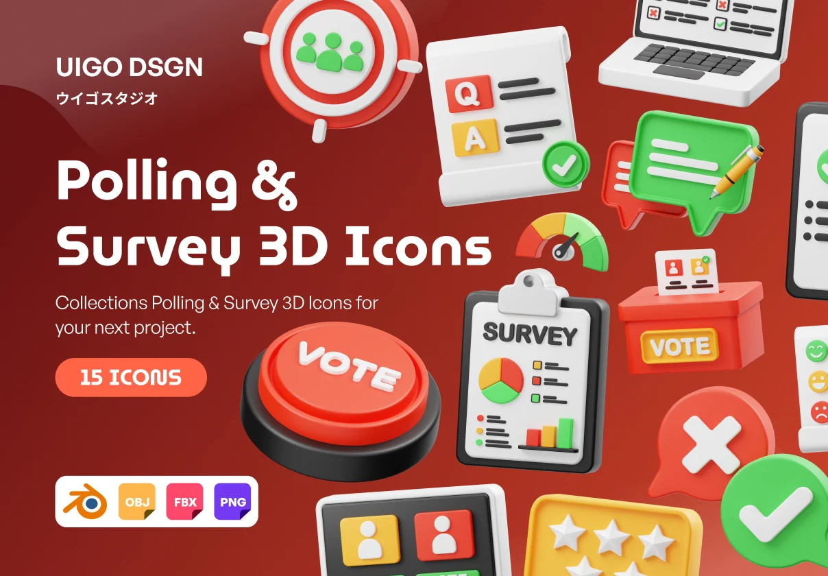 Polling And Survey 3D Icon