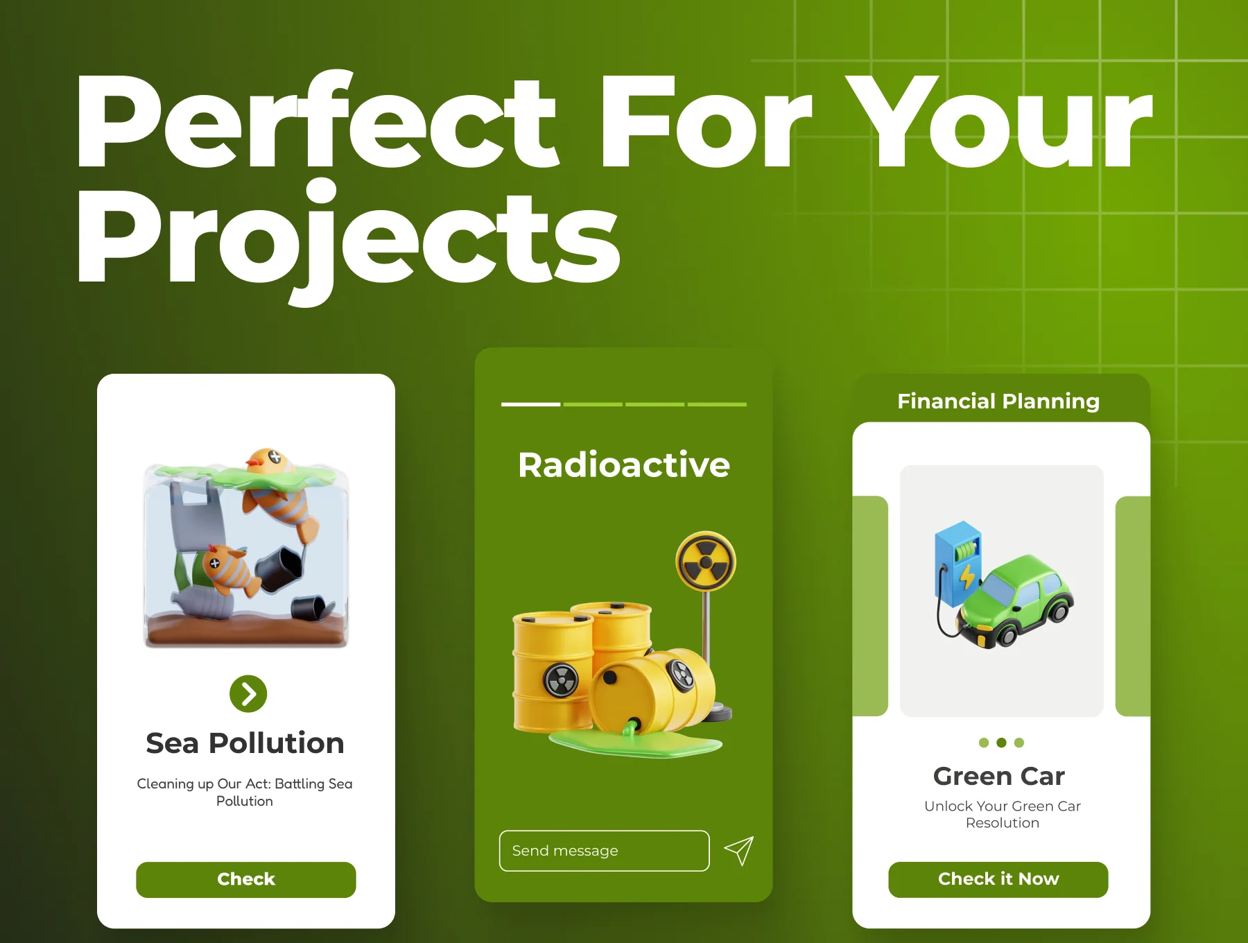 Pollution 3D Icon Set 3