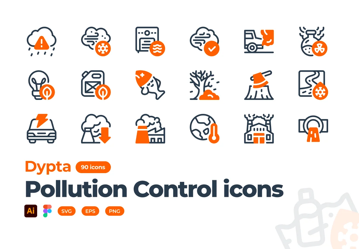 Pollution Control Icon Set