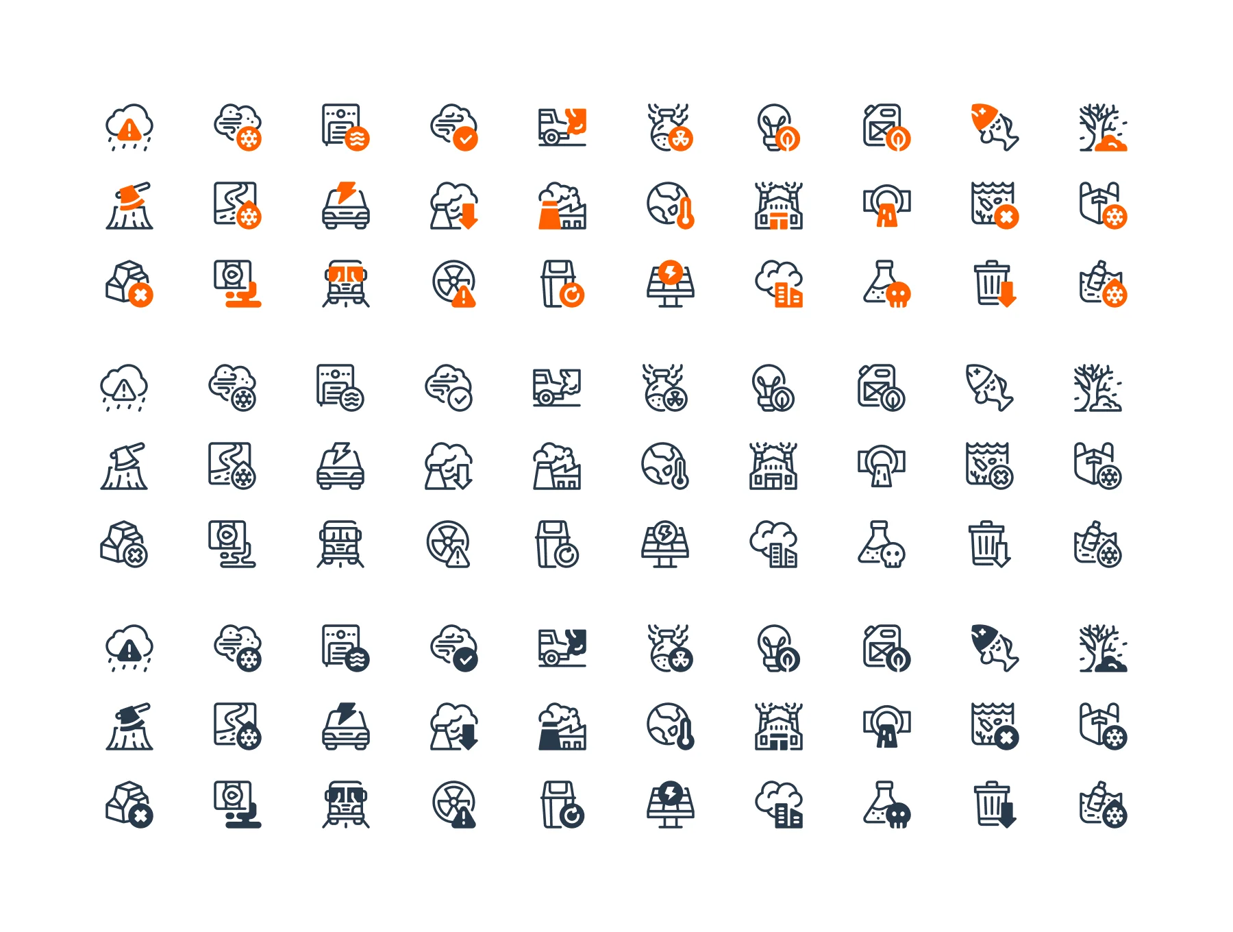 Pollution Control Icon Set 5