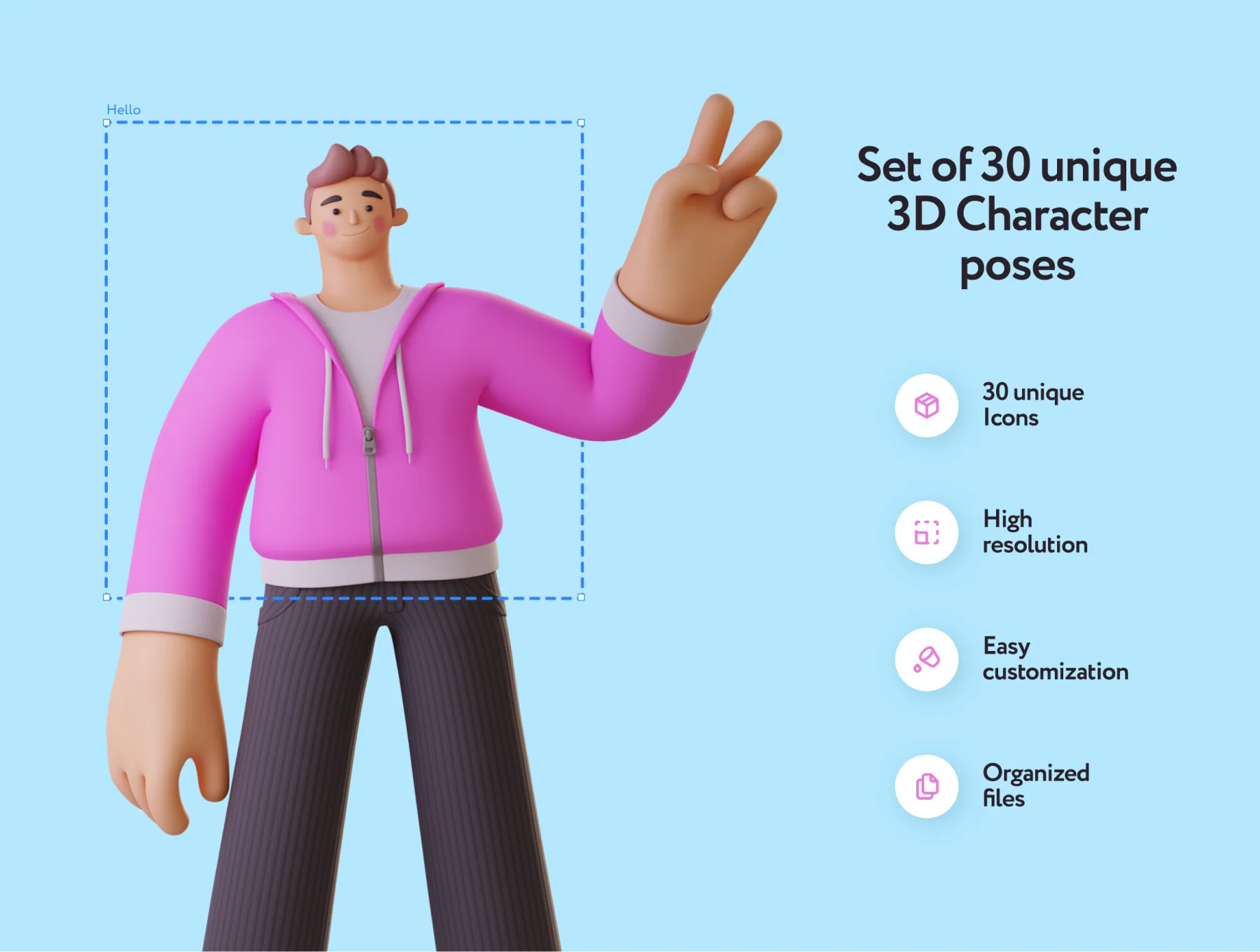 Ponty Student 3D Character Set 2