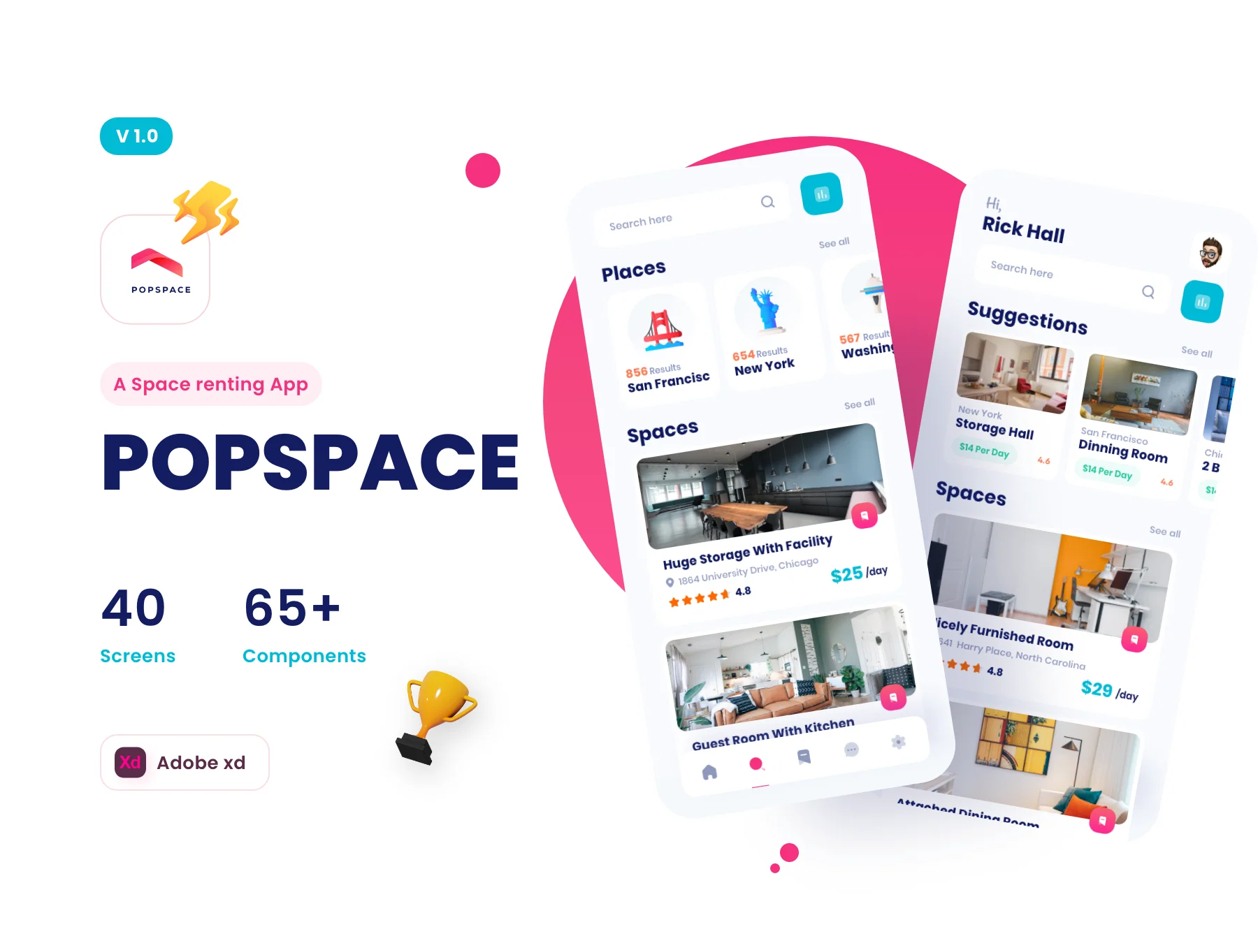 Popspace A space renting app