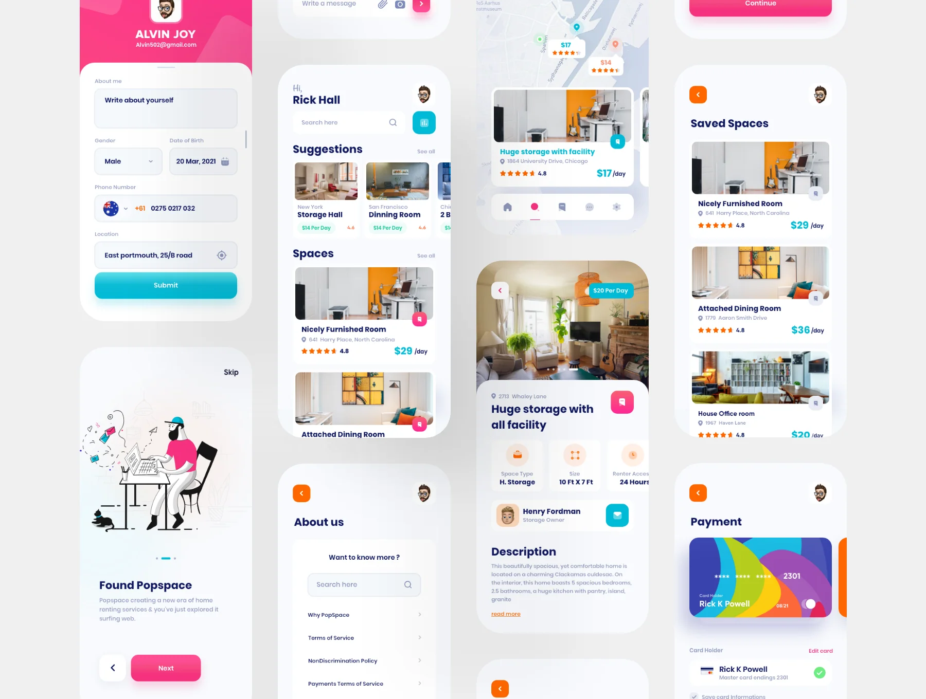 Popspace A space renting app 2