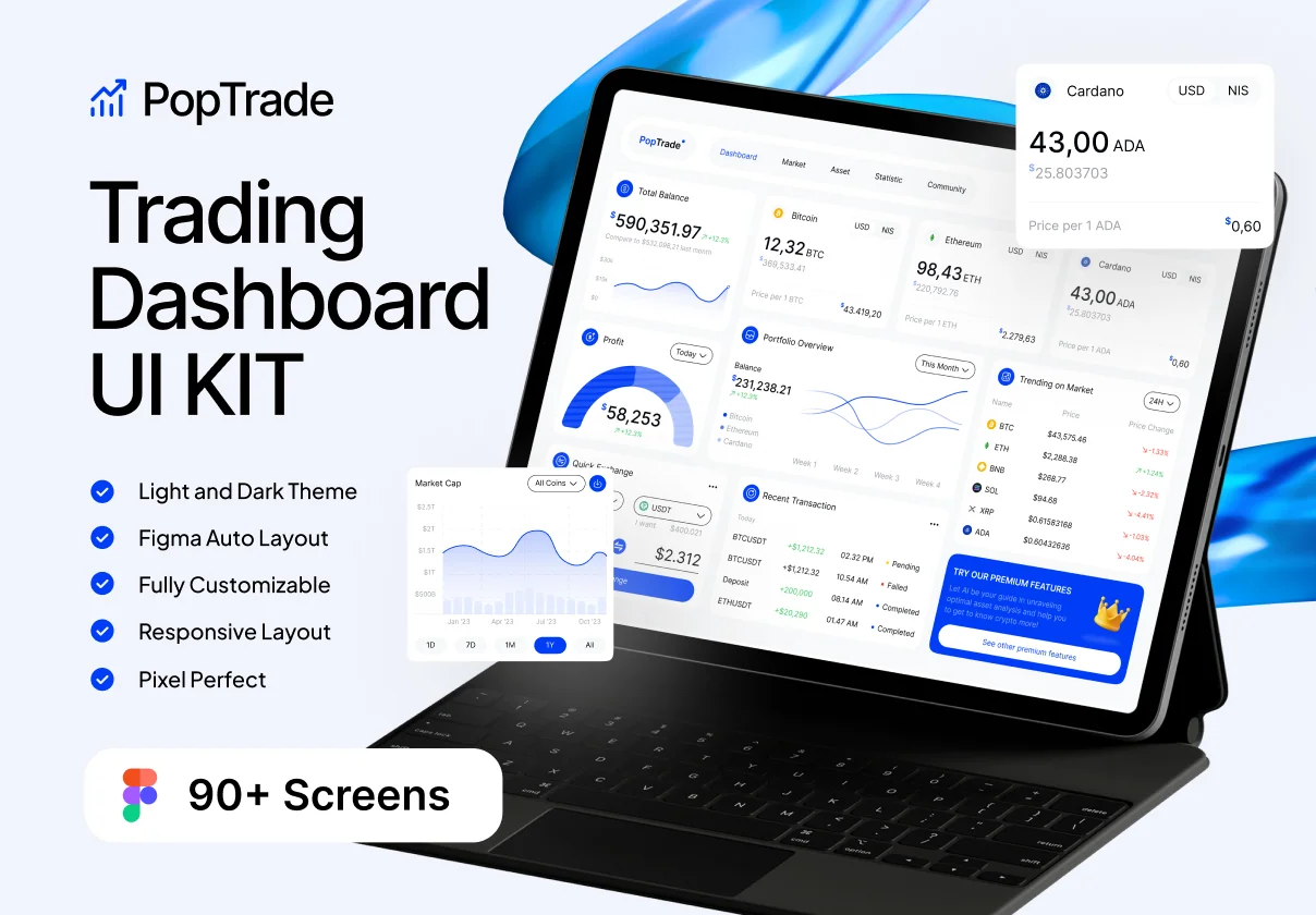 PopTrade - Trading Dashboard UI KIT