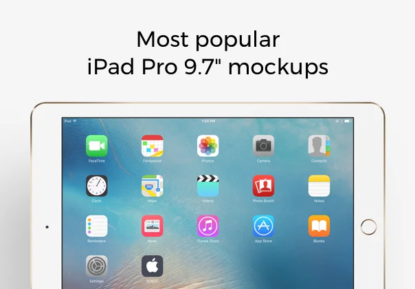 Popular iPad Pro 9.7" Mockups
