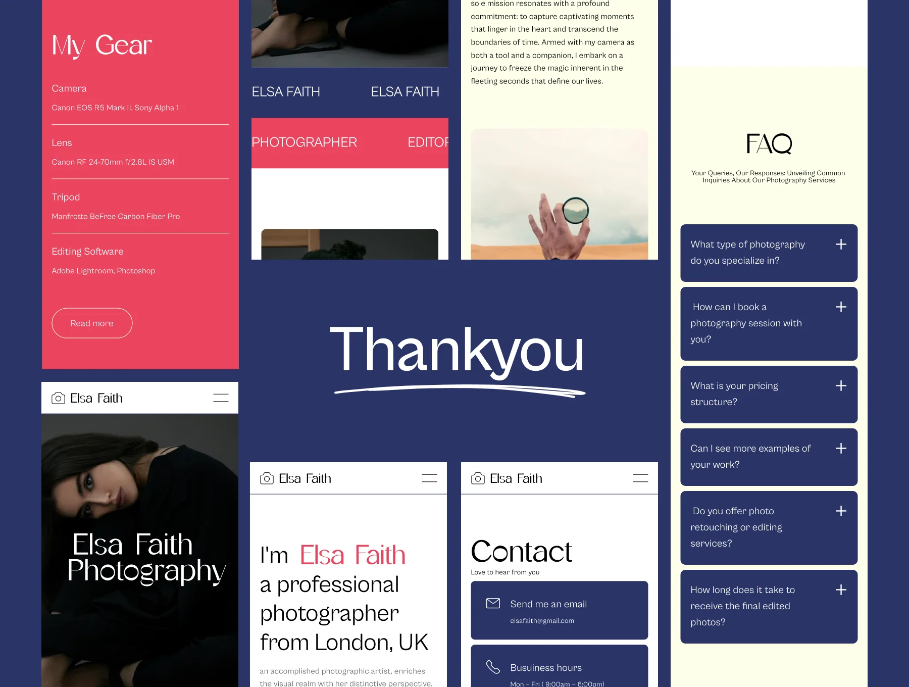 Elsa Faith - Framer Template for Photographer 6