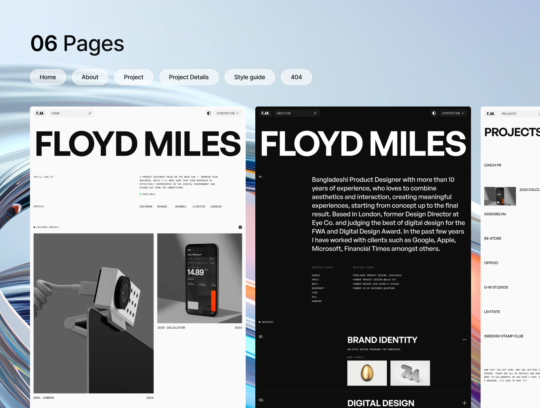Portfolio Framer template for Product Designer 2