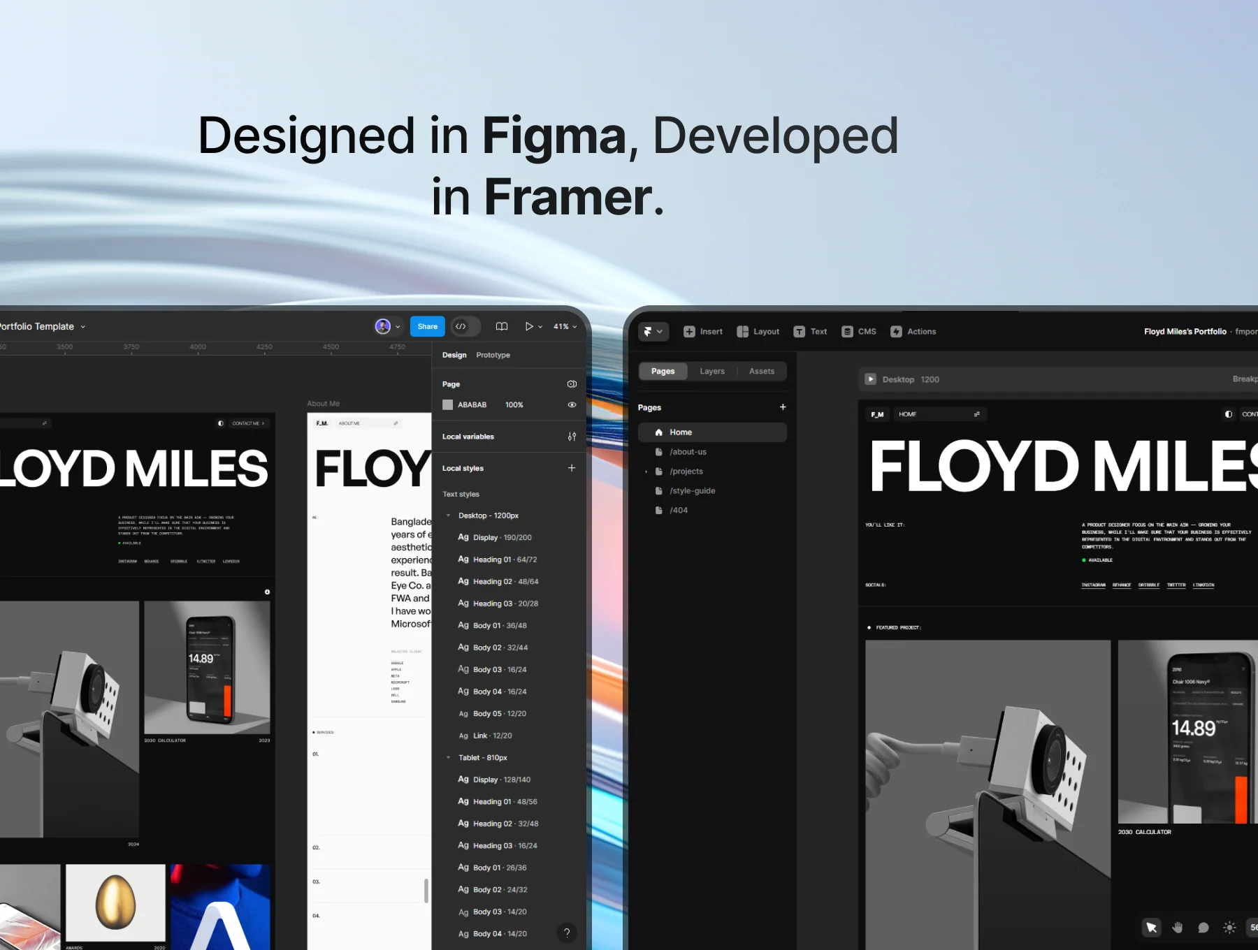Portfolio Framer template for Product Designer 3