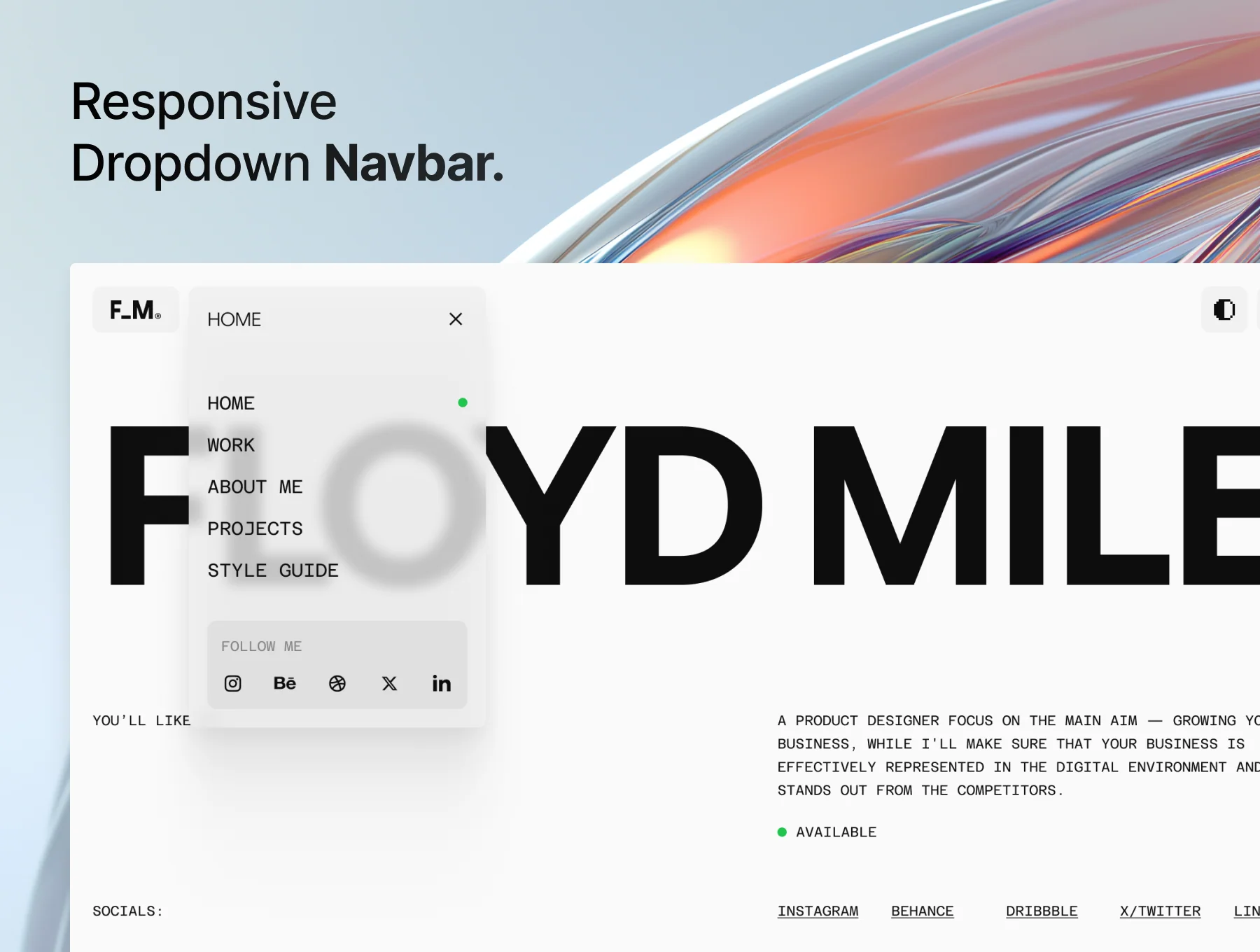 Portfolio Framer template for Product Designer 8