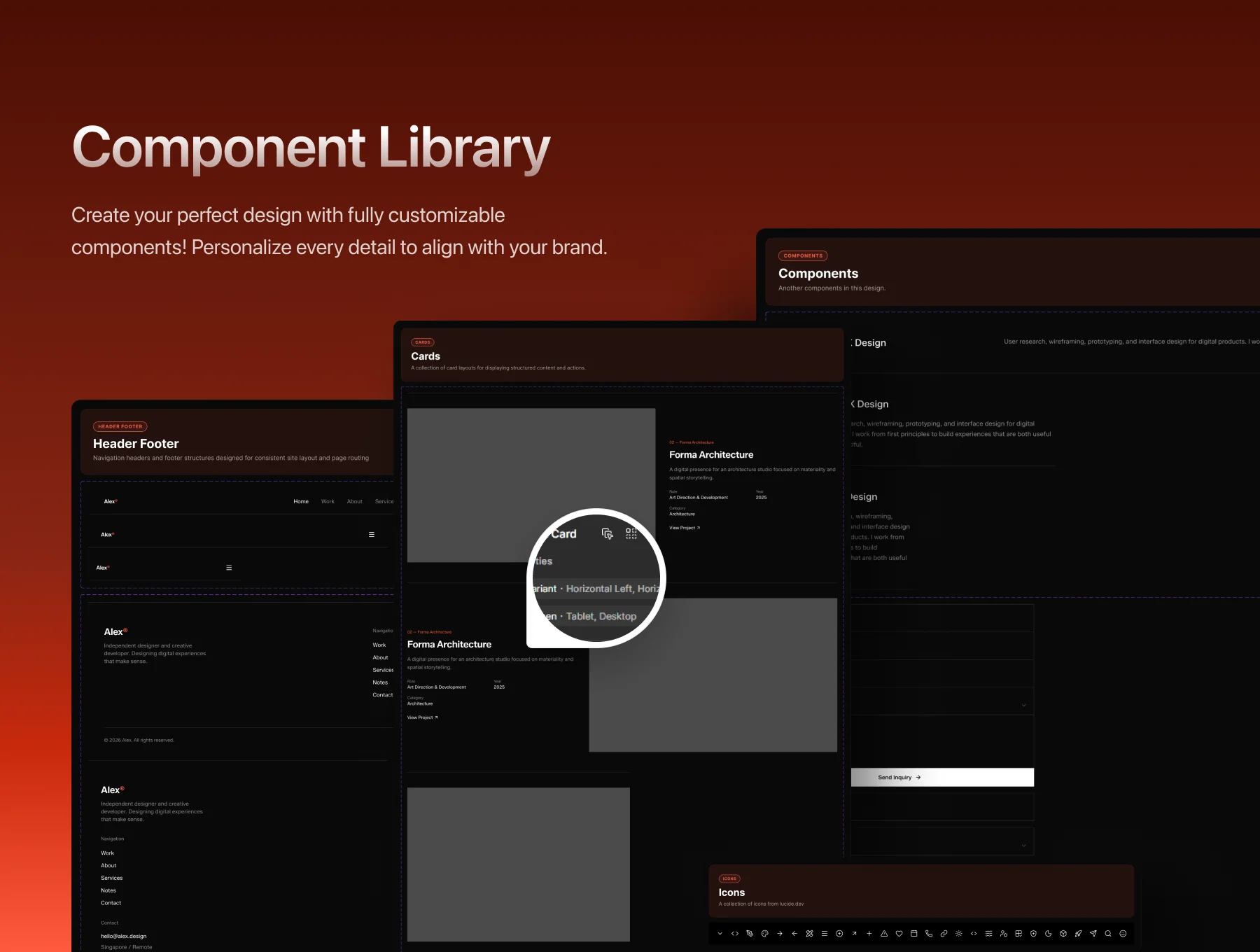 Portfolio Landing Page UI Kit – Alex 4