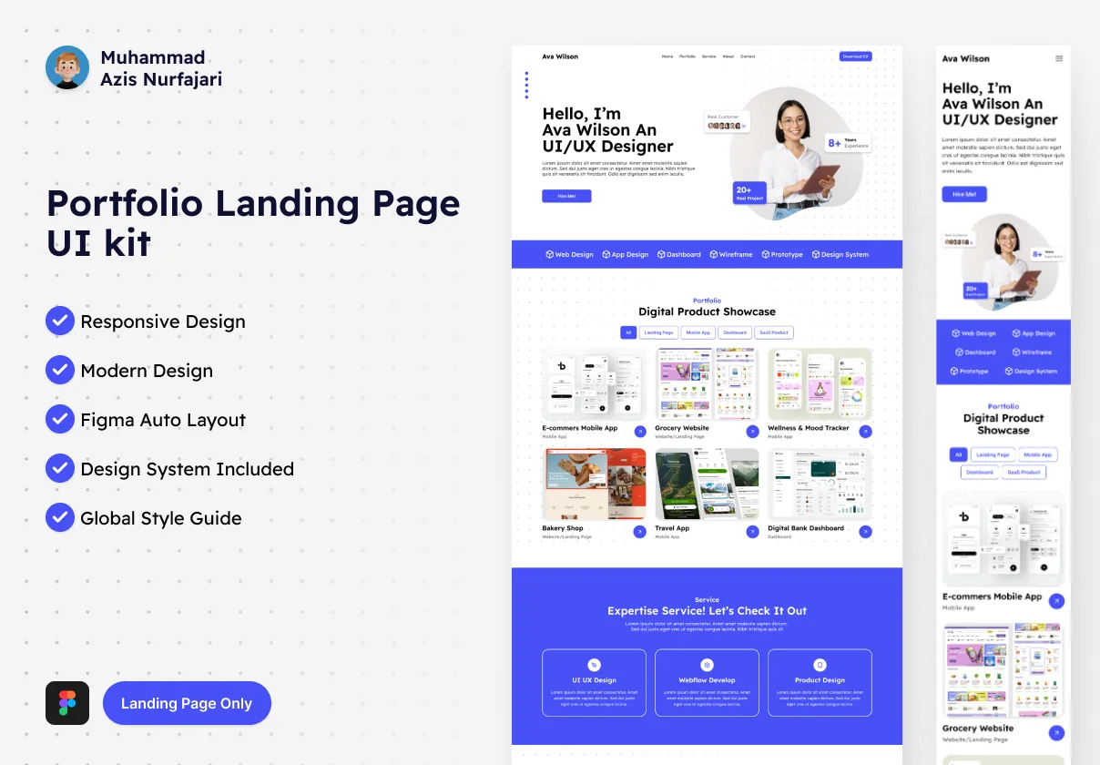 Portfolio Landing Page UI kit