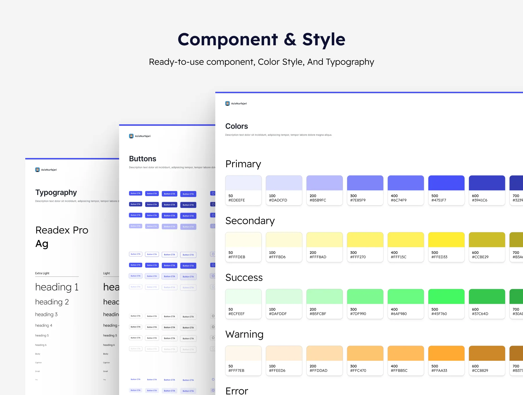 Portfolio Landing Page UI kit 3