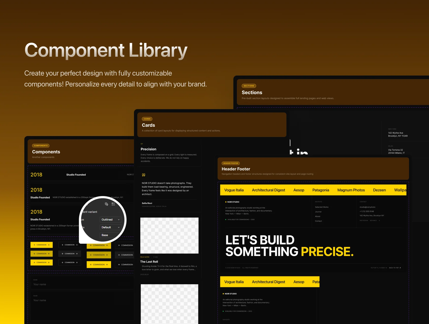 Portfolio – Photography Studio UI Kit (Noir Studio) 4