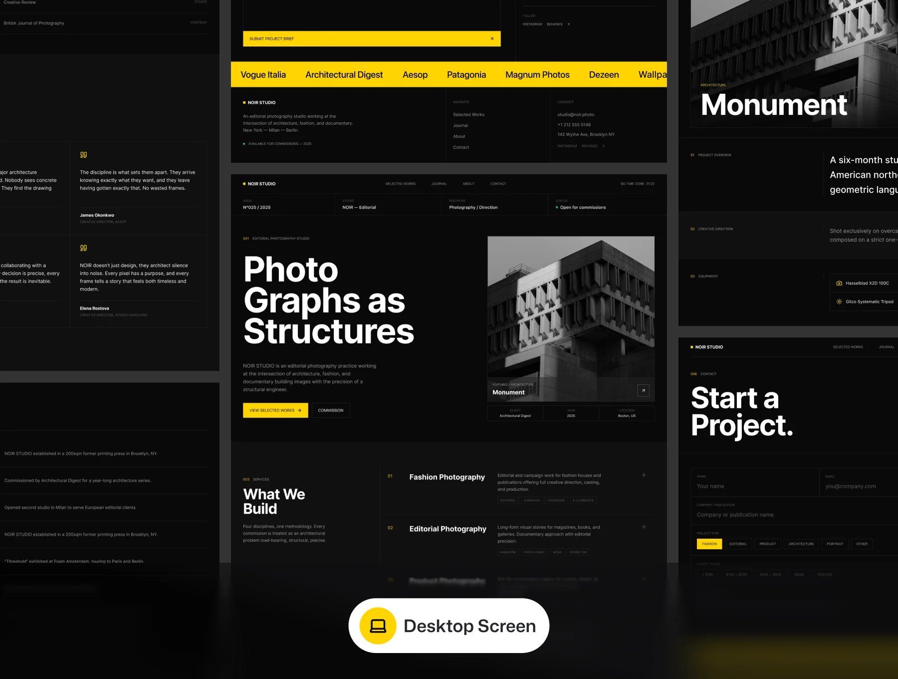 Portfolio – Photography Studio UI Kit (Noir Studio) 5