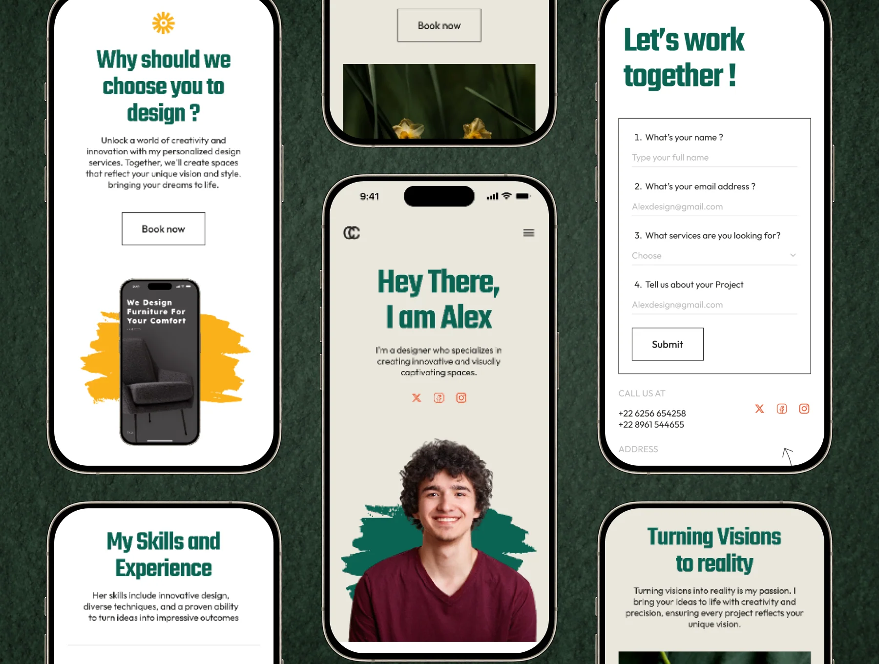 Portfolio Website UI Kit 3