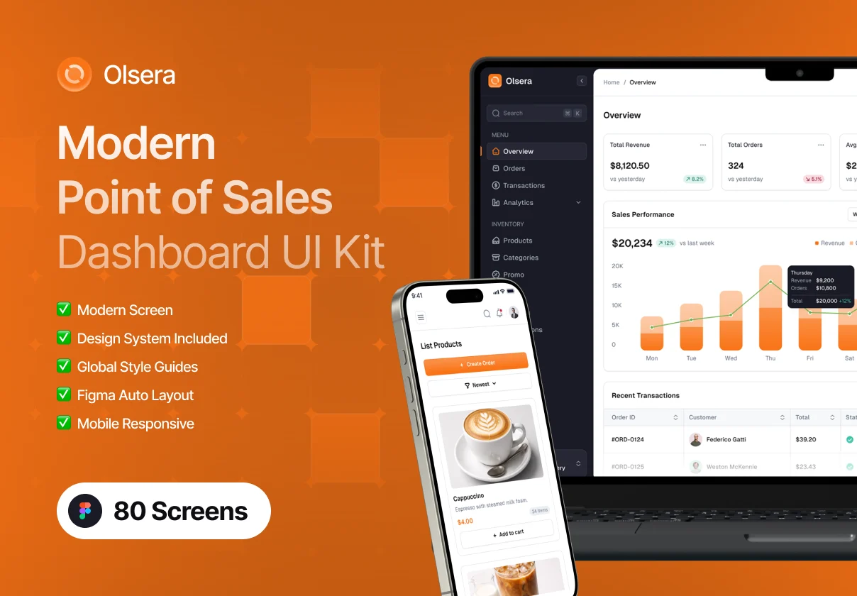 POS Dashboard UI Kit – Retail & Restaurant Management