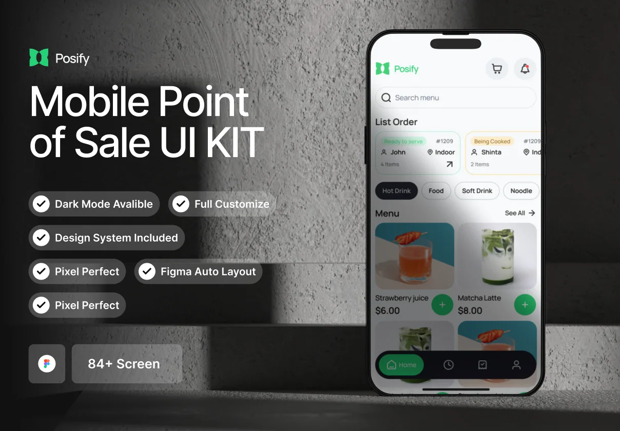 Posify - Mobile Point of Sale UI KIT