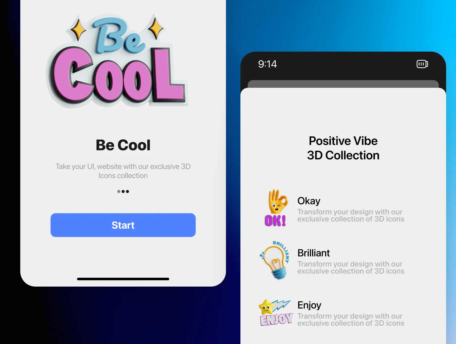 Positive Vibe 3D Icon Set 4